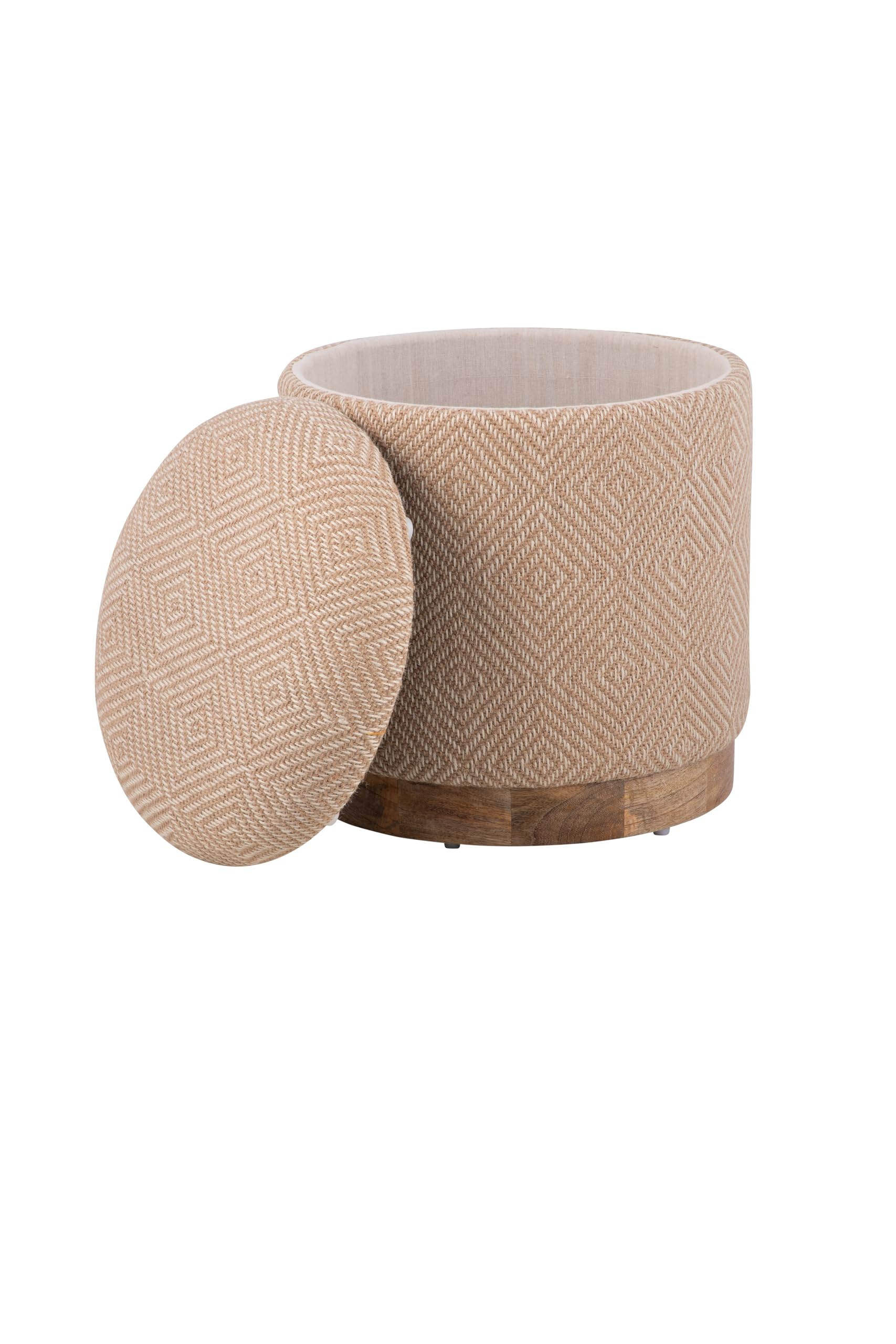 Handwoven Hesperus Diamond Juste Storage Ottoman