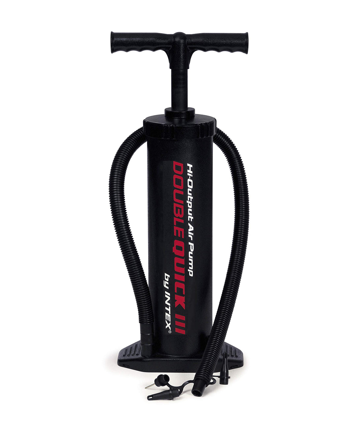 Intex Double Quick Iii Swimming Pool Inflatable Float Hand Air Pump-68615E, 19, Black