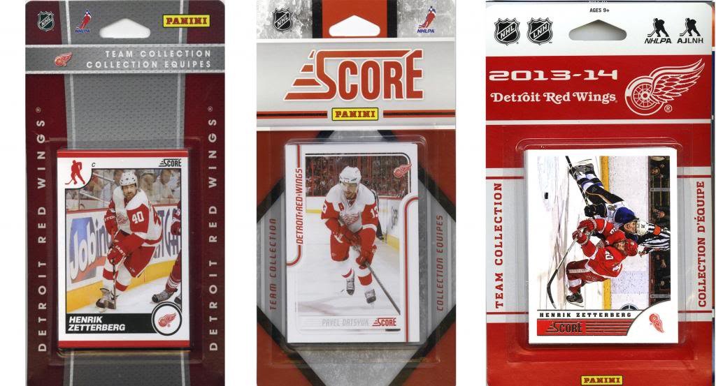 NHL Detroit Red Wings 3 Different Licensed Trading Card Team Sets