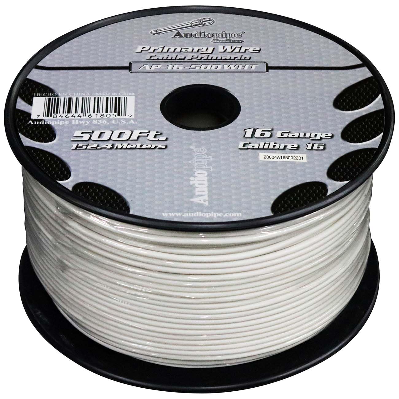 Audiopipe 16 Gauge 500Ft Primary Wire White