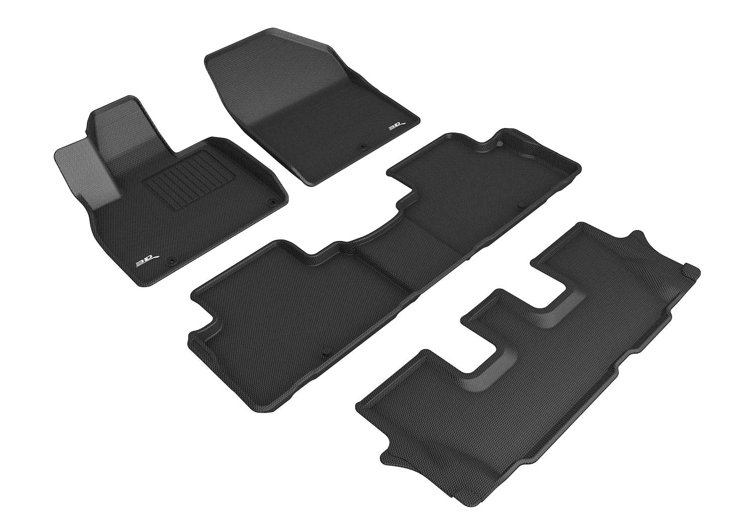 3D MAXpider KIA TELLURIDE 8-SEAT 2020-2022 KAGU BLACK R1 R2 R3