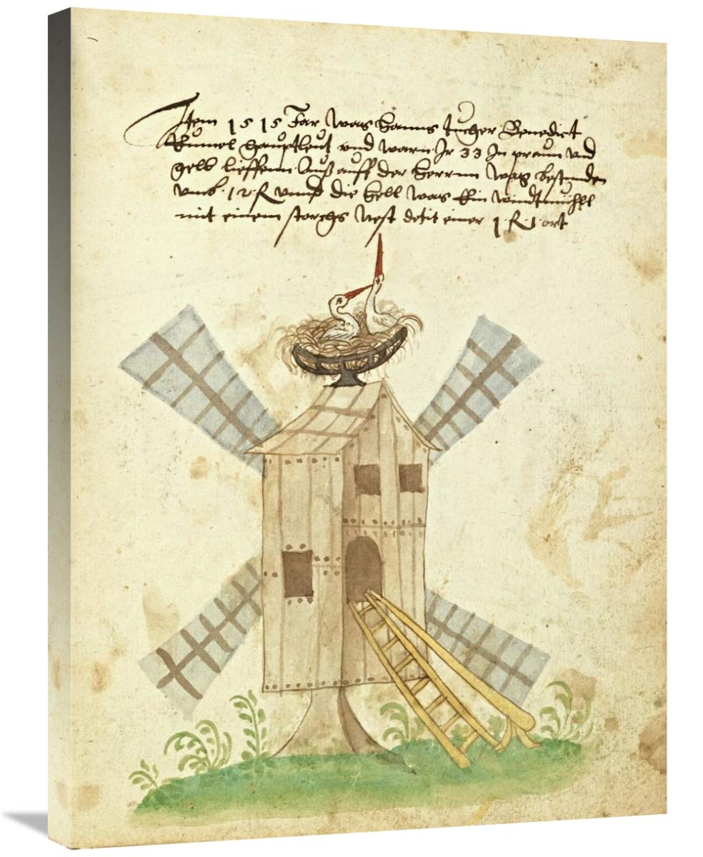 Civic festival of the Nuremberg Schembartlauf - Windmill-Canvas Art-24x32”