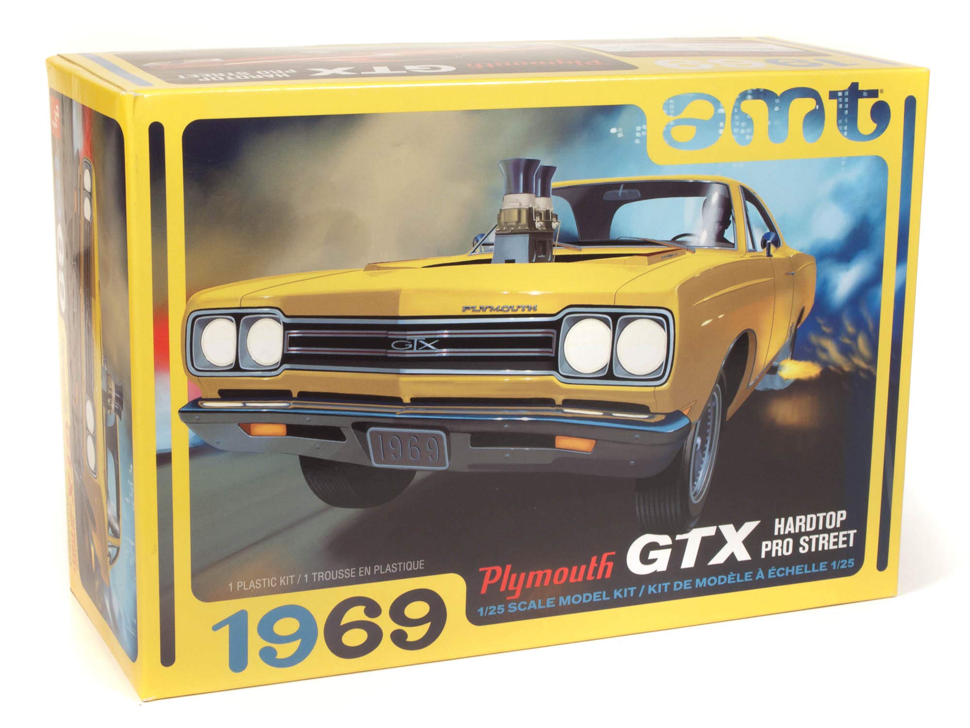 Amt 1969 Plymouth Gtx Hardtop Pro Street 1:25 Scale Model Kit