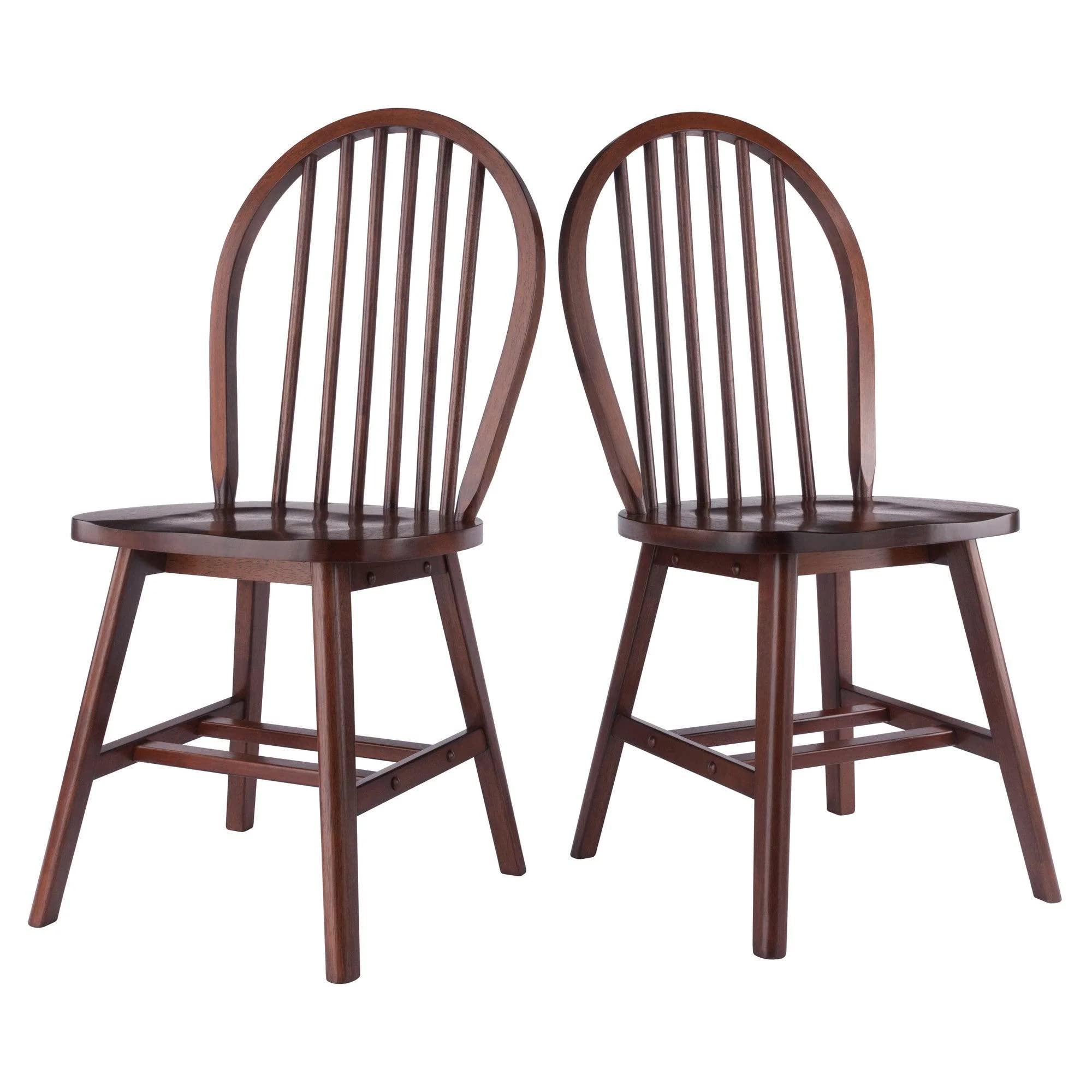 Windsor 2-Pc Set Chairs, Walnut Finish