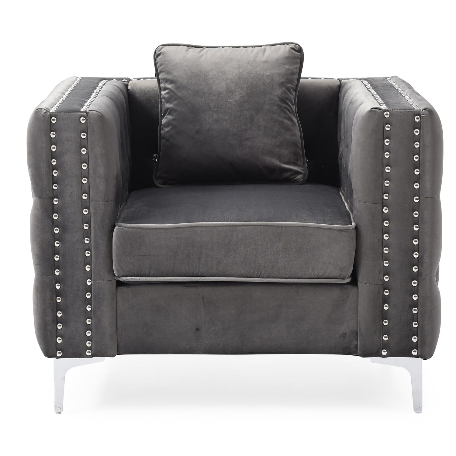 Paige Gray Accent Chair