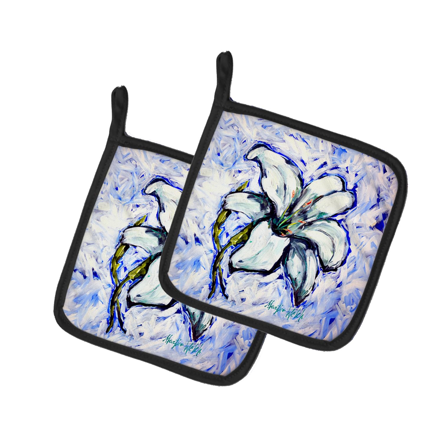 Lily Pair of Pot Holders