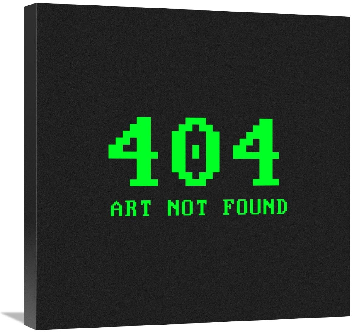 Virtual Messages in the Real World - 404 Square Green-Canvas Art-24x24”