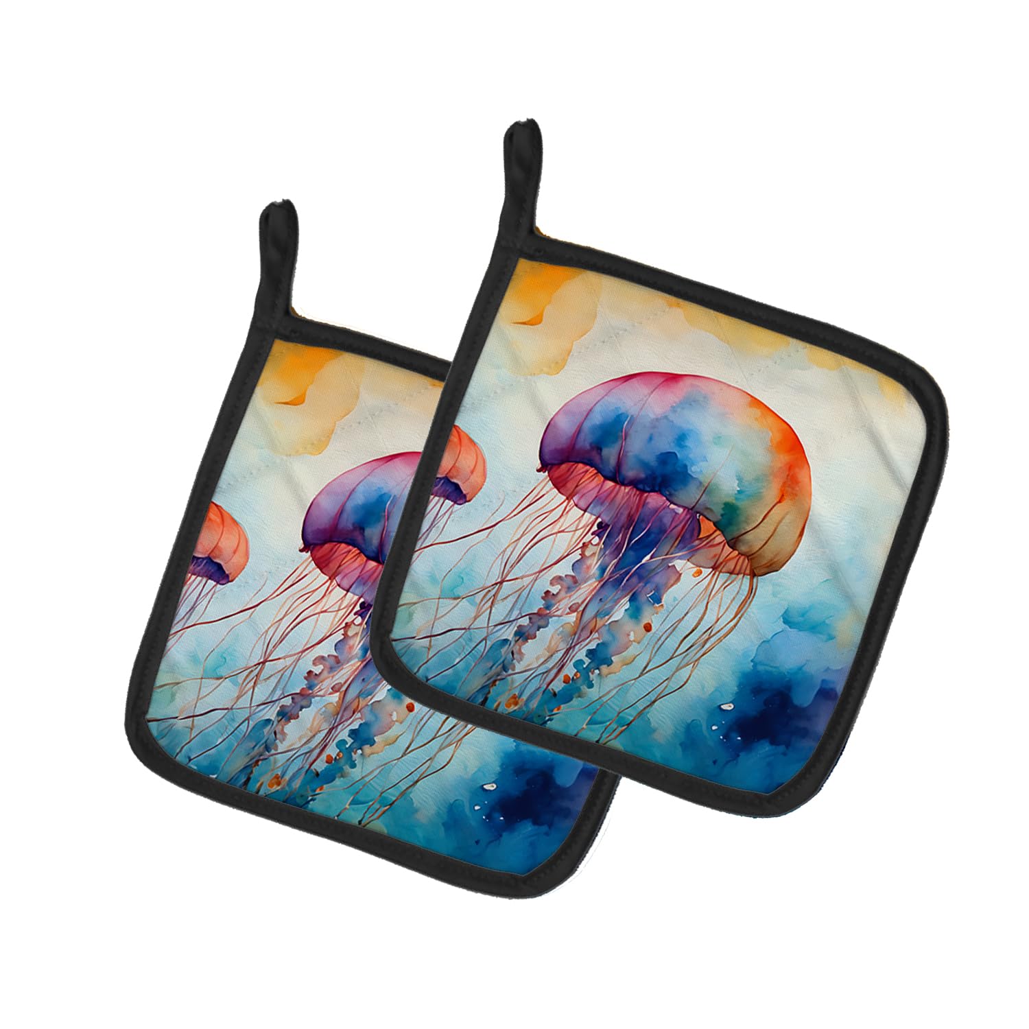 Jellyfish Pair of Pot Holders