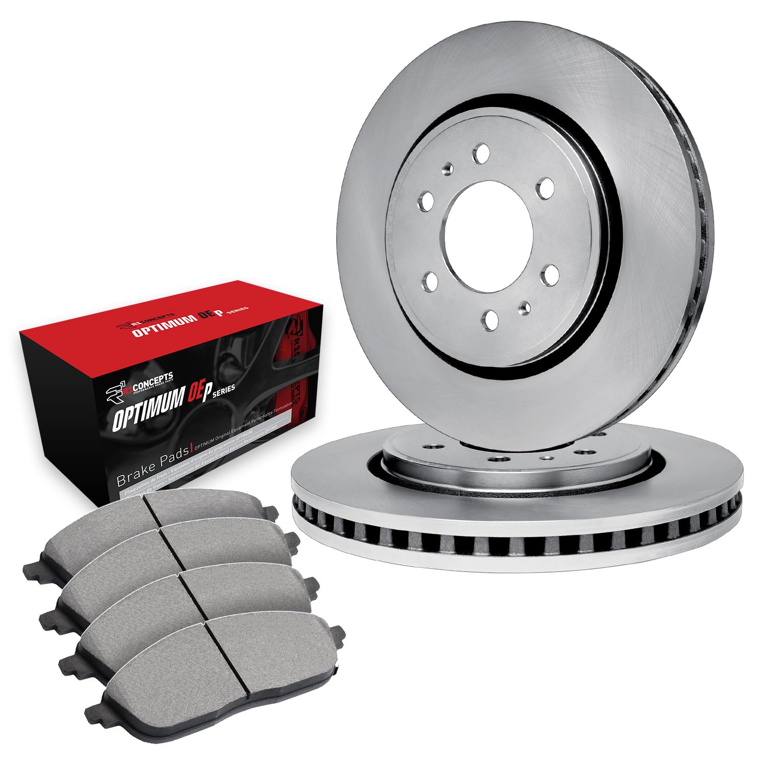 R1 Concepts Disc Brake Rotor Set with Optimum Oe Pads WFUN1-40453