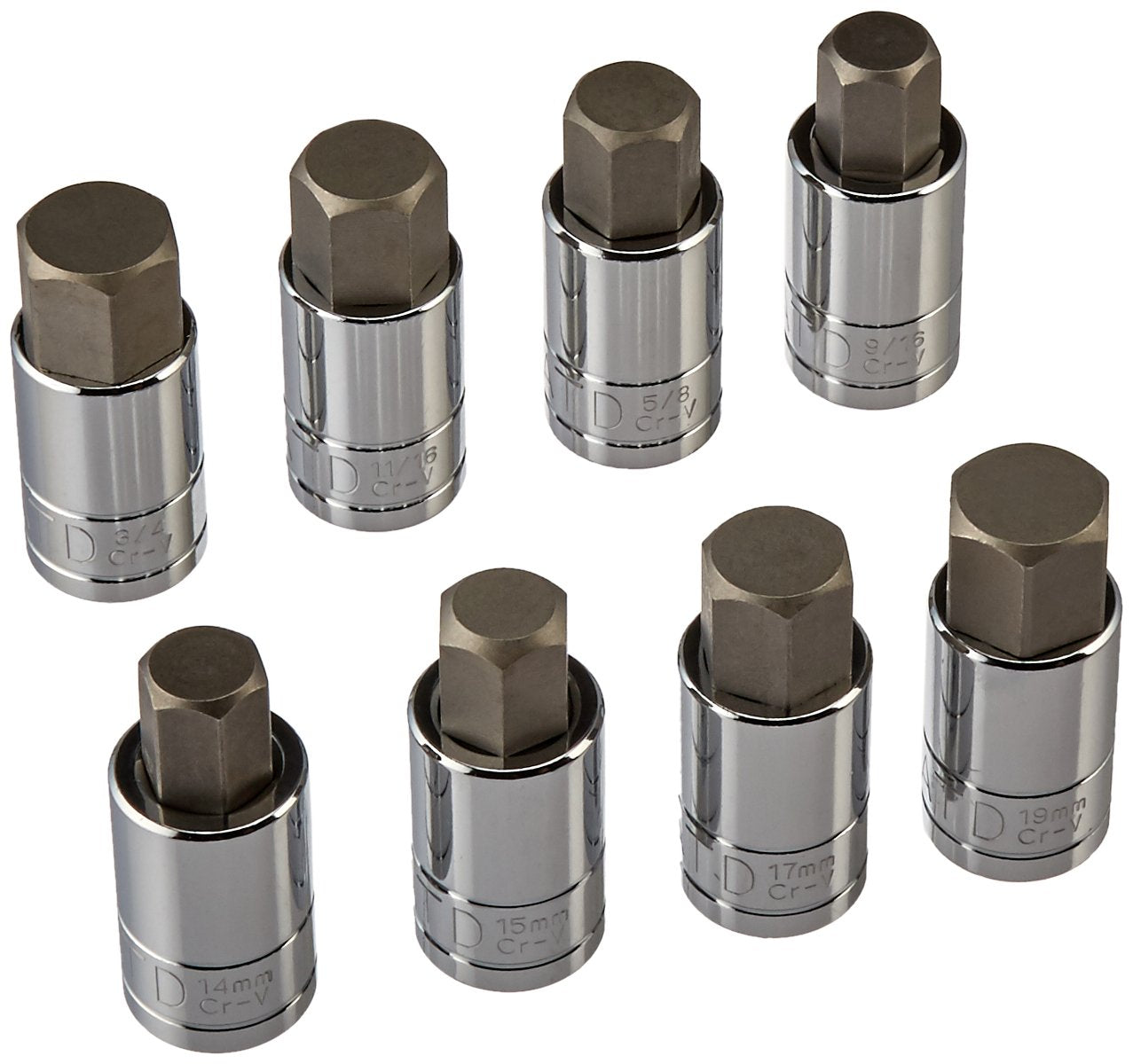 8PC SAE/MET LGHEX BIT SKT SET