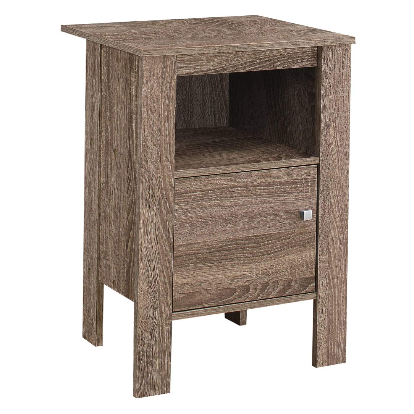 Accent Table, Side, End, Nightstand, Lamp, Storage, Living Room, Bedroom, Laminate, Brown, Transitional