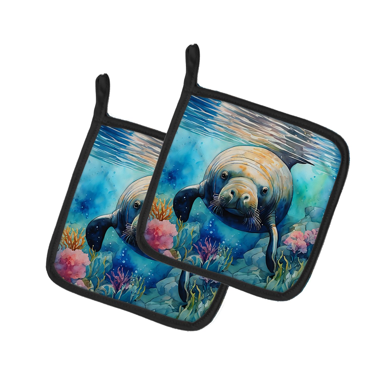 Manatee Pair of Pot Holders