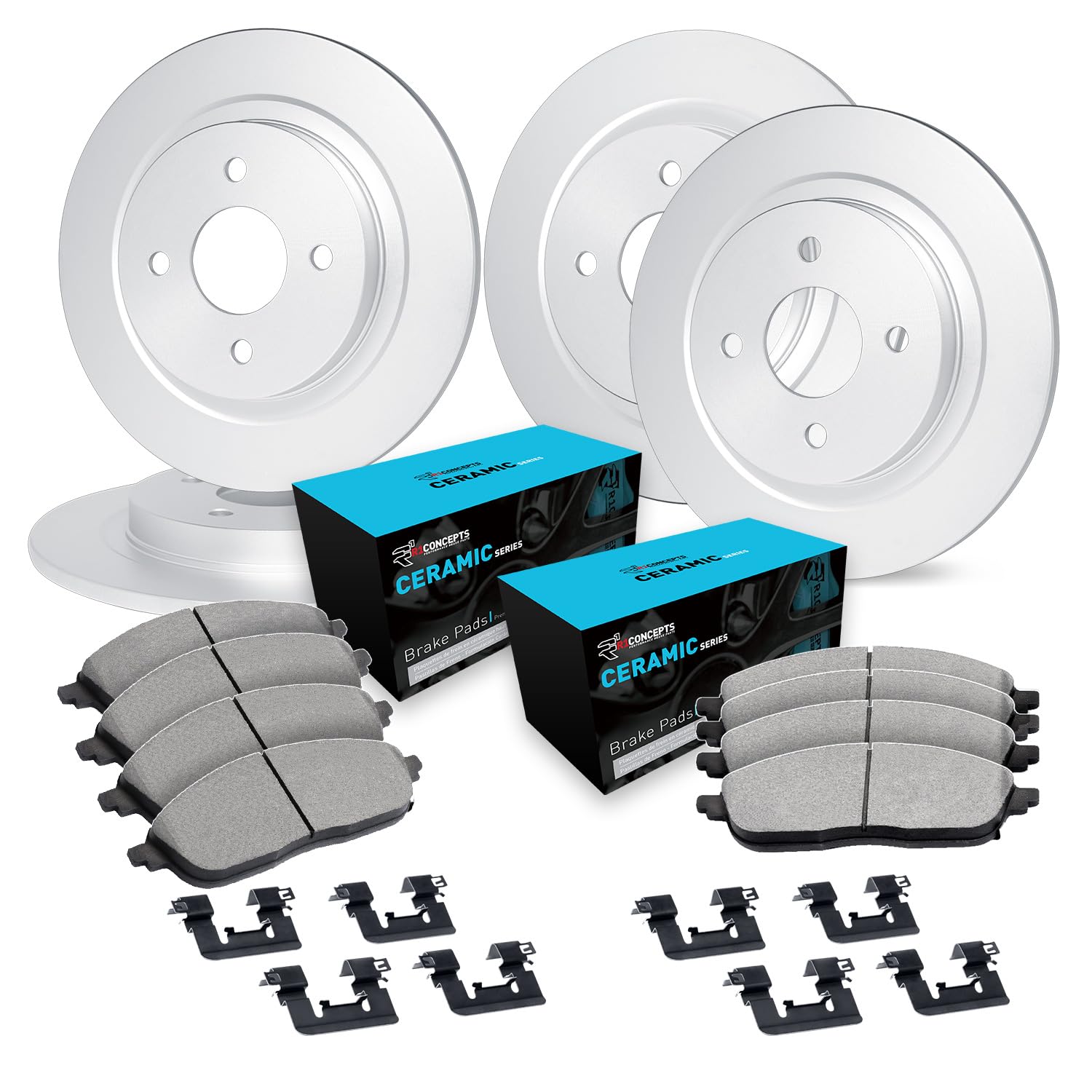 R1 Concepts Disc Brake Rotor Set with Ceramic Pads and Hardware WFWH2-67001