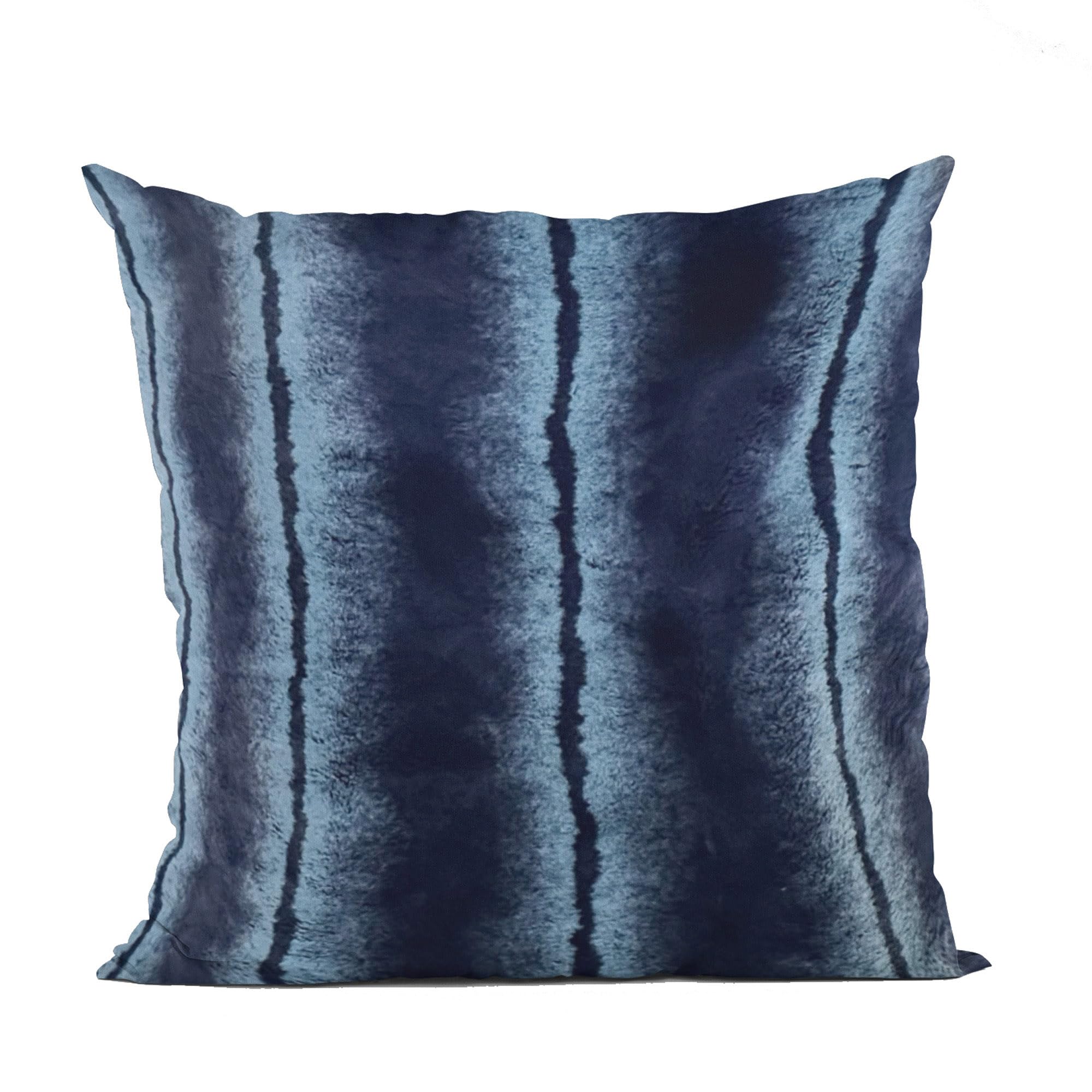 Plutus Blue Fluffy Fields Animal Faux Fur Luxury Throw Pillow - Double sided  18 x 18”