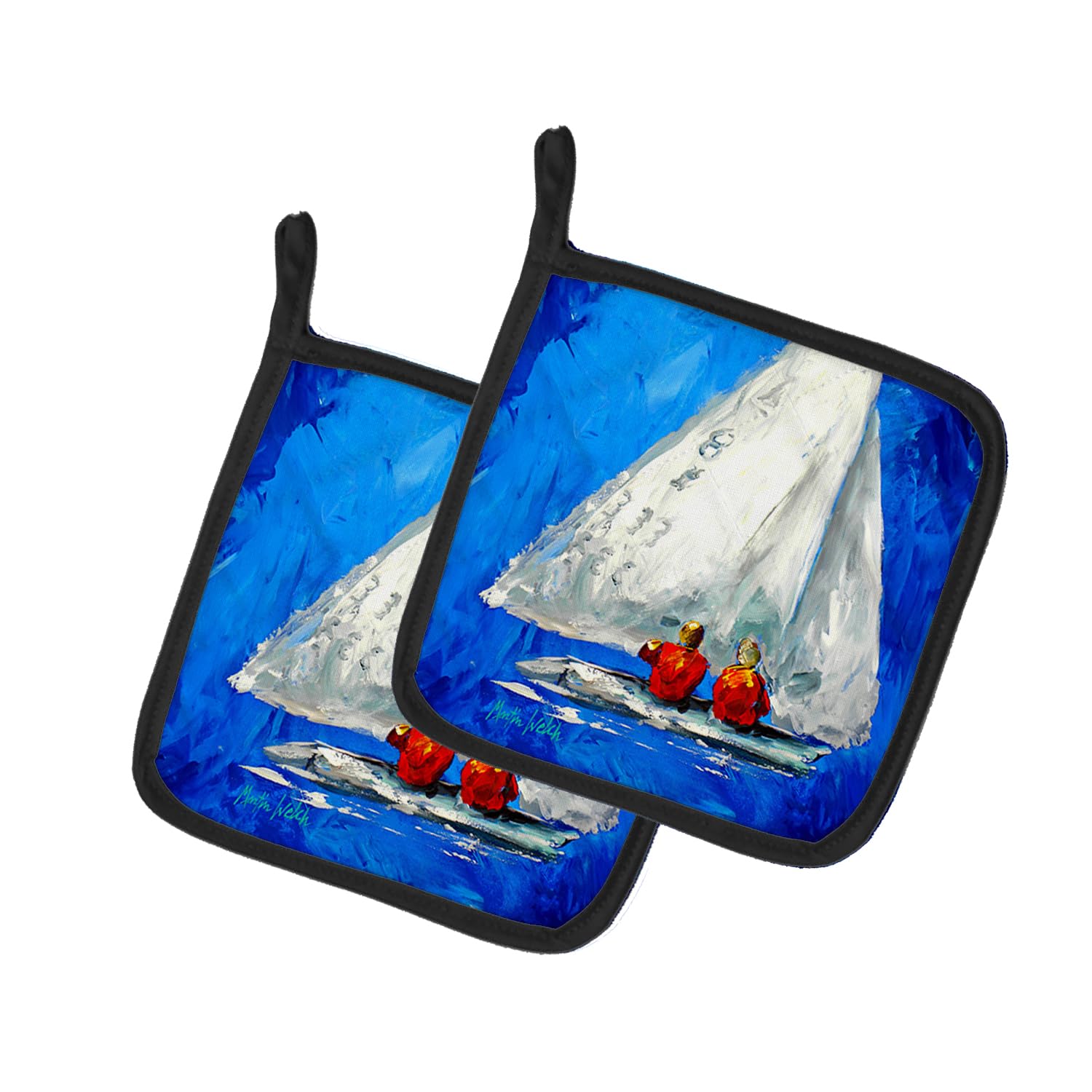 Twos Company Sailboat Pair of Pot Holders
