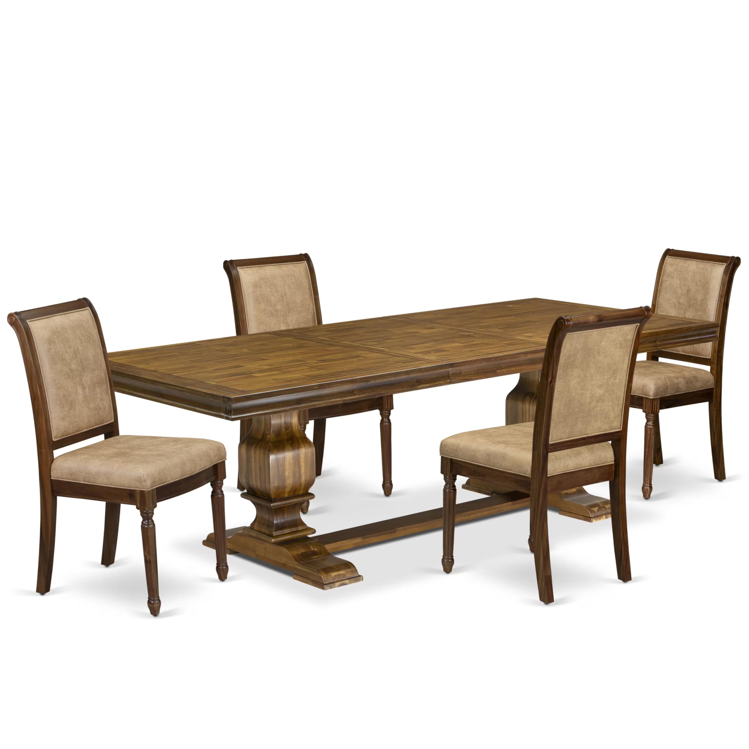 5 piece Kitchen Table Set a Dining Table and 4 Dark Grey Dining Room Chairs