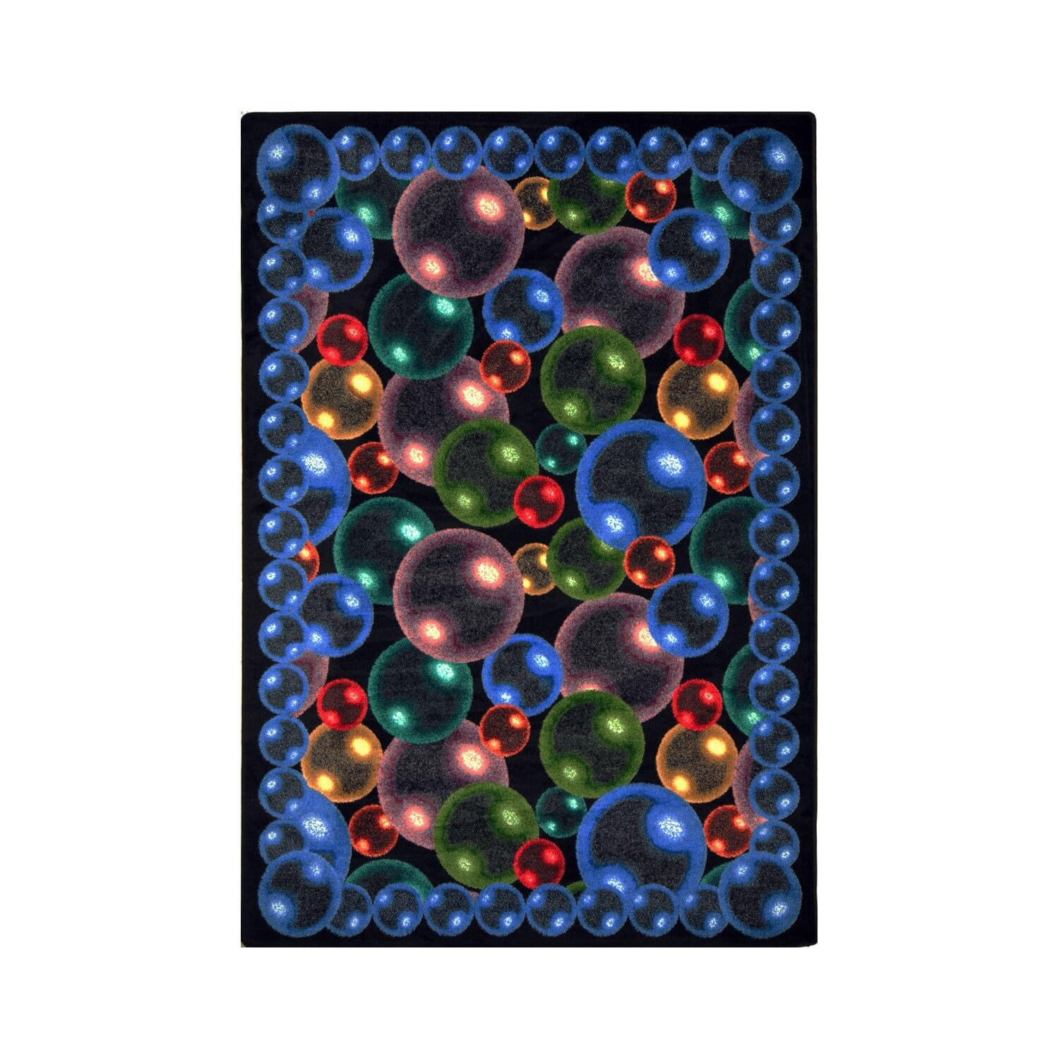 Bubbles 78 x 109??area rug in color Rainbow