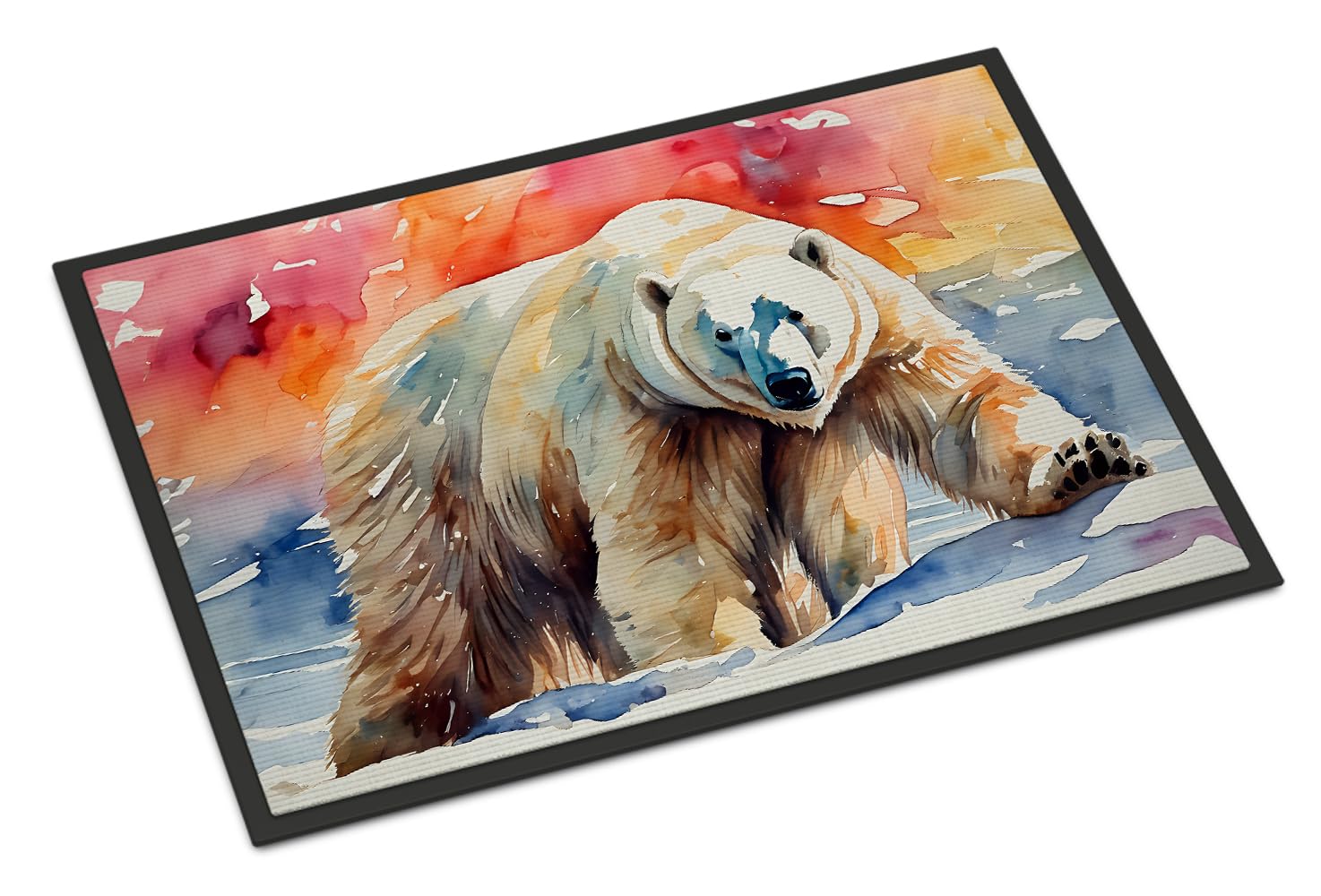 Carolines Treasures DAC2976MAT Polar Bear Doormat Front Door Mat Indoor Outdoor Rugs for Entryway, Non Slip Washable Low Pile, 18H X 27W