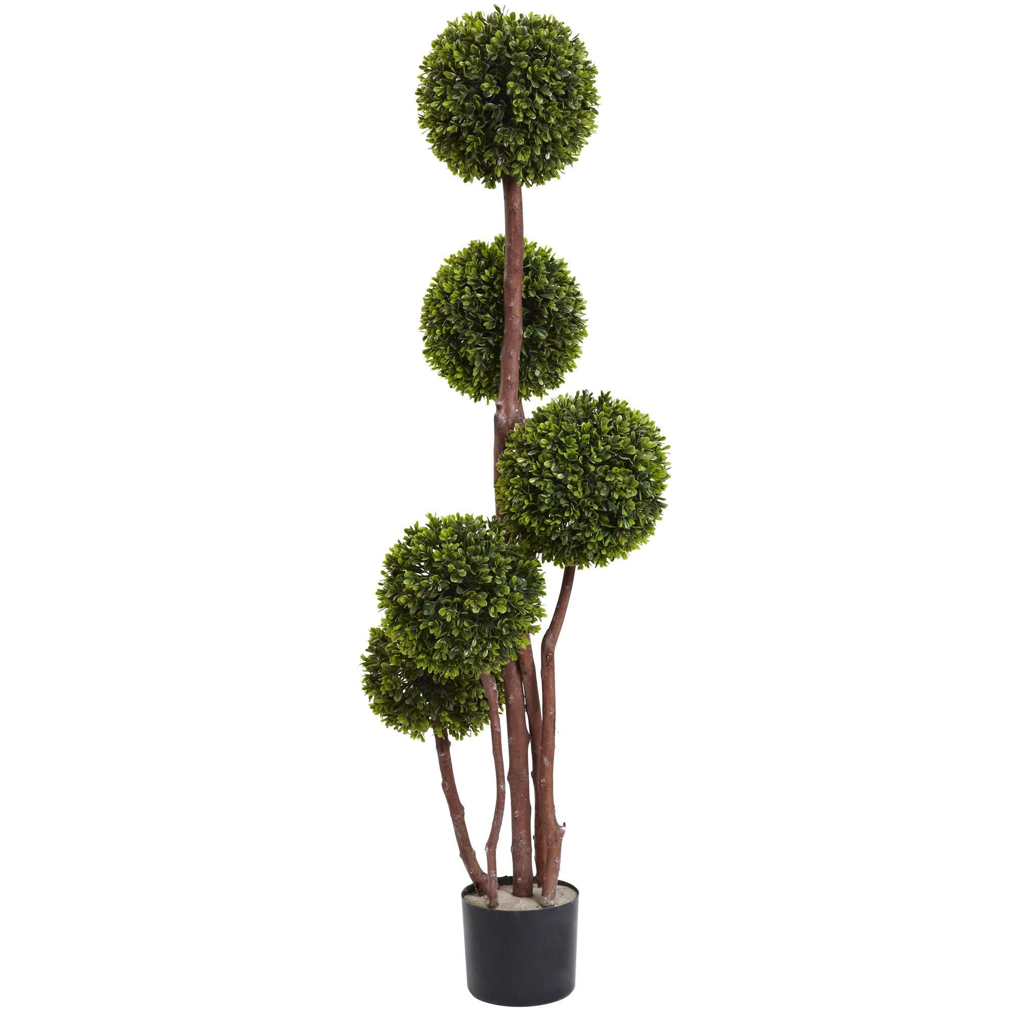 4 Boxwood Topiary x5 w/420″ Lvs UV Resistant (Indoor/Outdoor)
