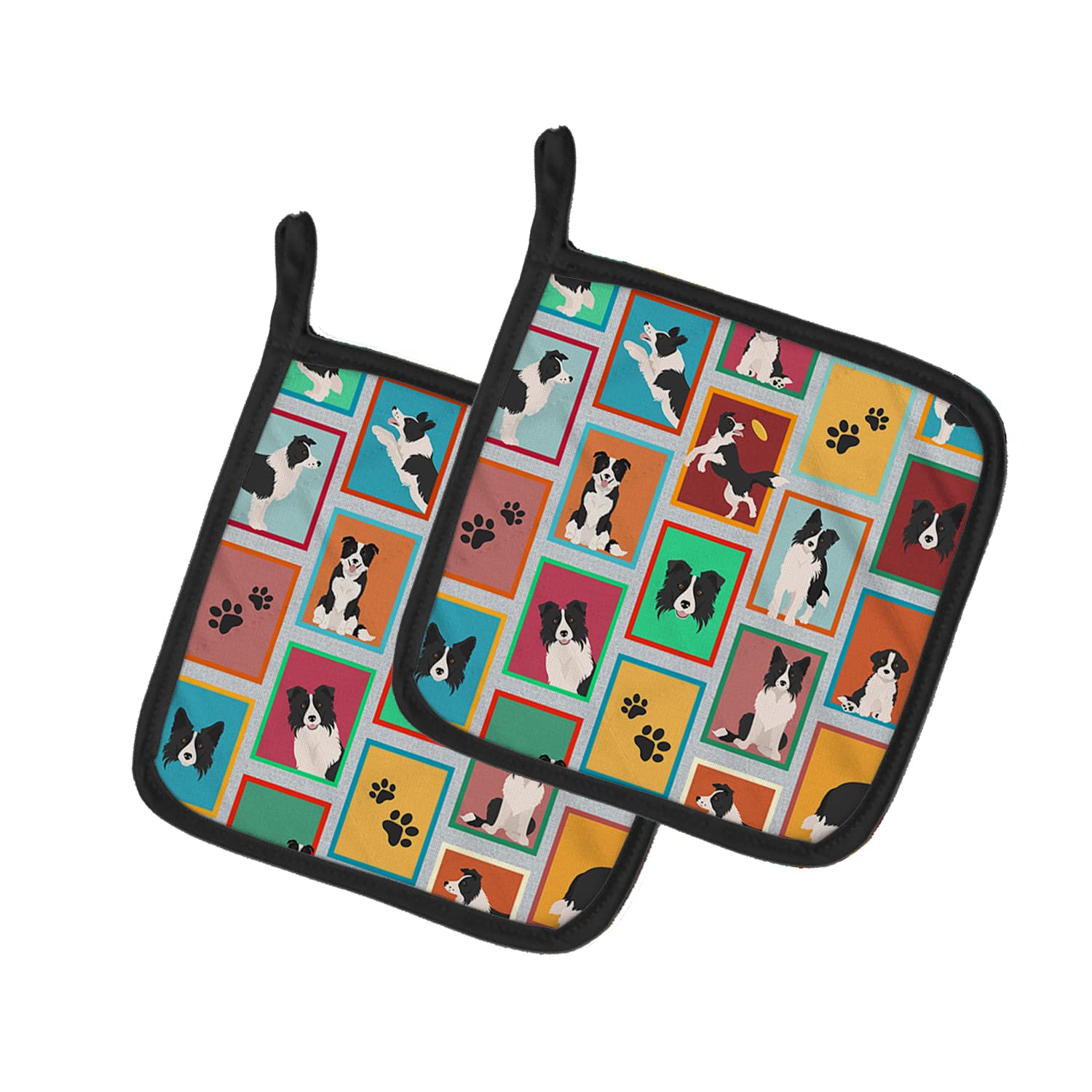 Lots of Border Collie Pair of Pot Holders