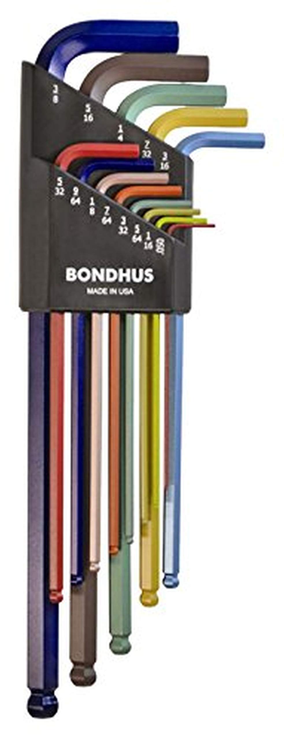 Set 13 ColorGuard Ball End L-Wrenches - Extra Long Arm (.050-3/8)"