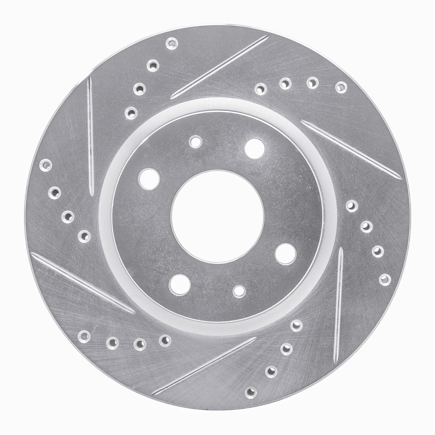 R1 Concepts Brake Rotor Drilled and Slotted Silver EDZ-56001L