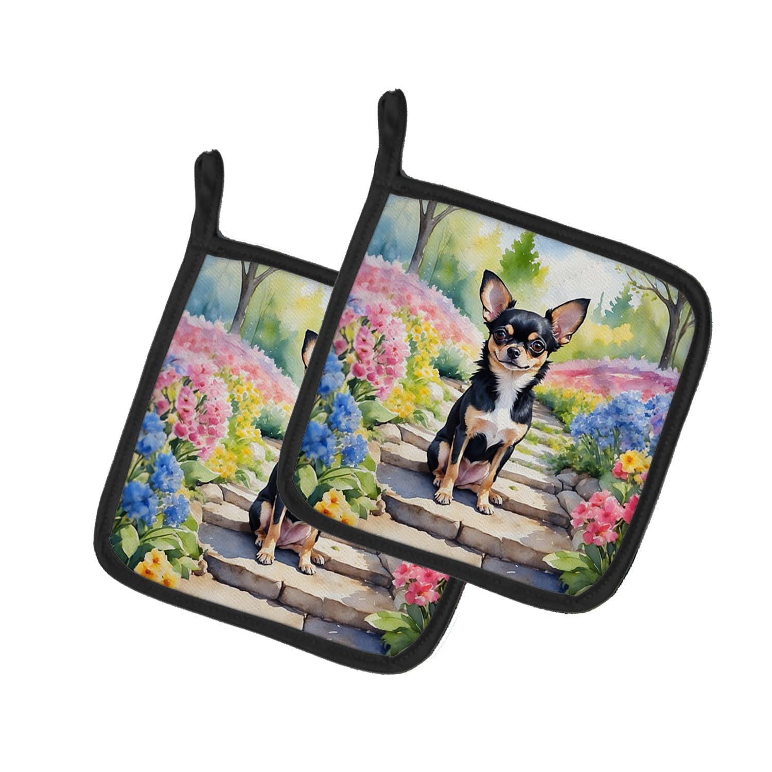Chihuahua Spring Path Pair of Pot Holders