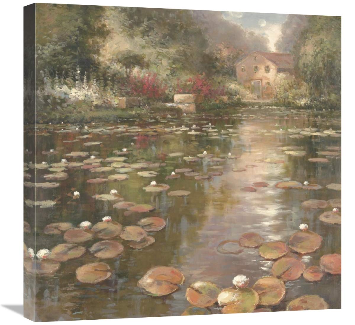 Lily Pond - Pastel Version-Canvas Art-24x24”