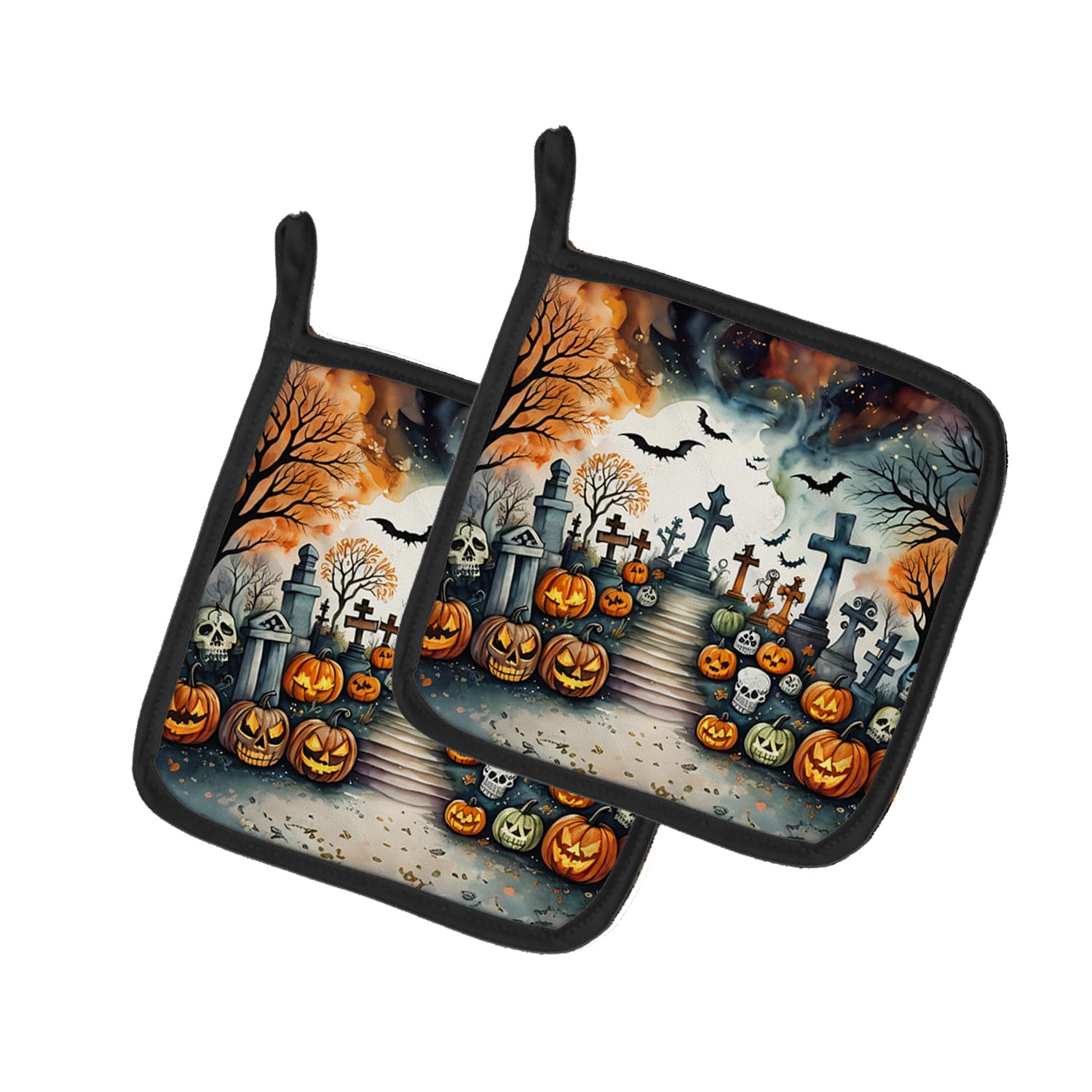 Day of the Dead Spooky Halloween Pair of Pot Holders