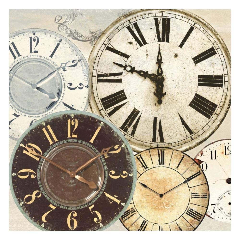 Timepieces II-Paper Art-26x26”