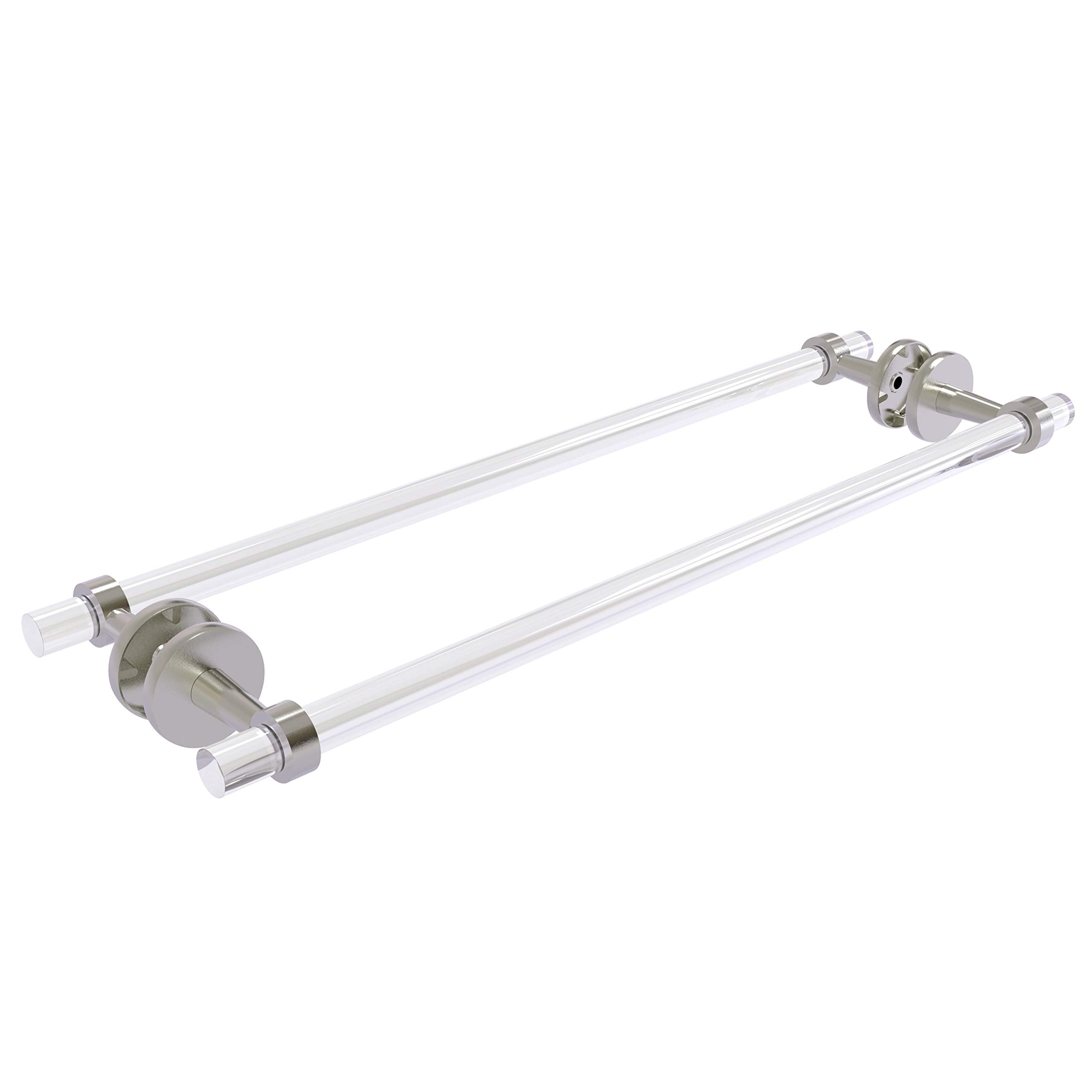 Clearview Collection 24 Inch Back to Back Shower Door Towel Bar - Satin Nickel