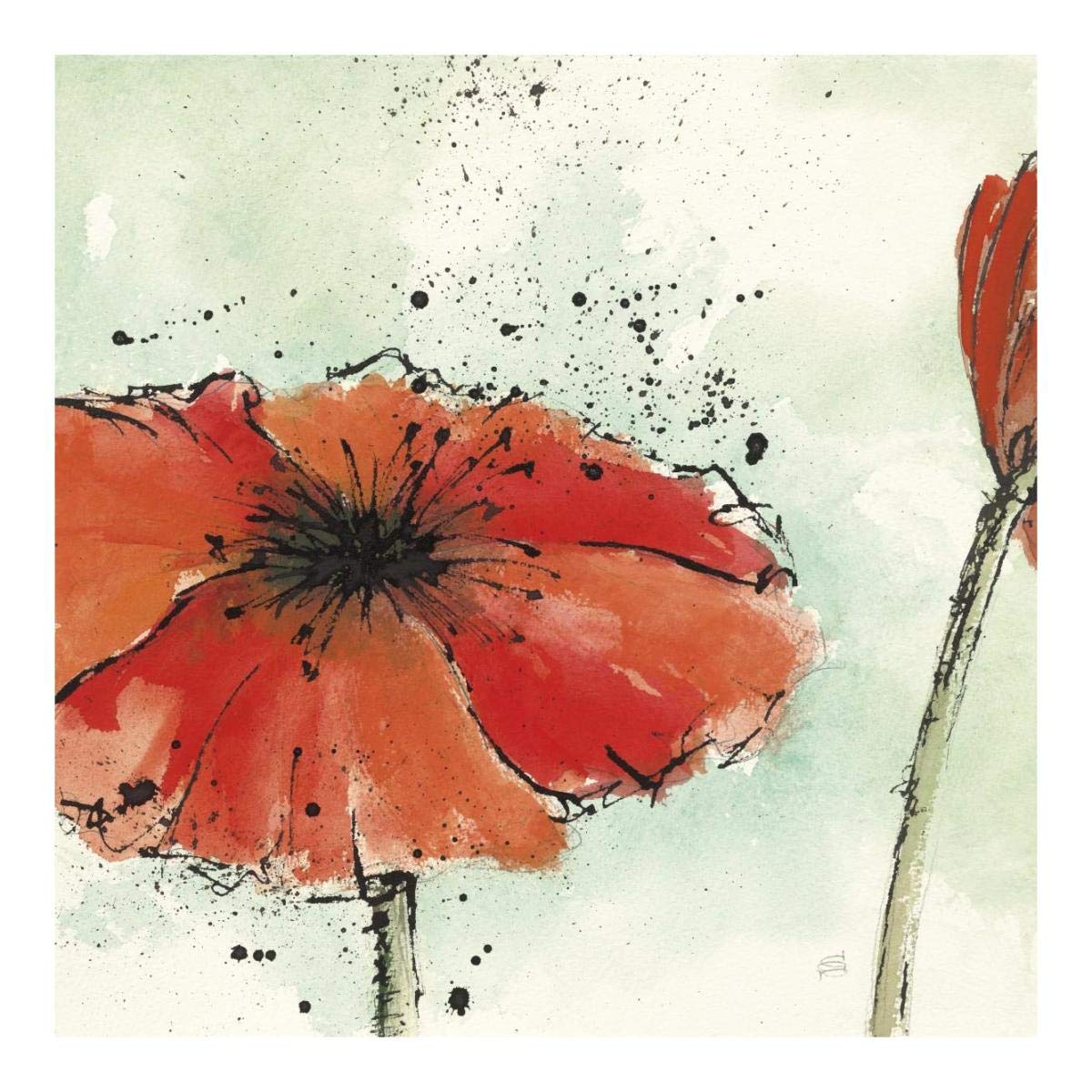 Not a California Poppy III -Paper Art-20x20”