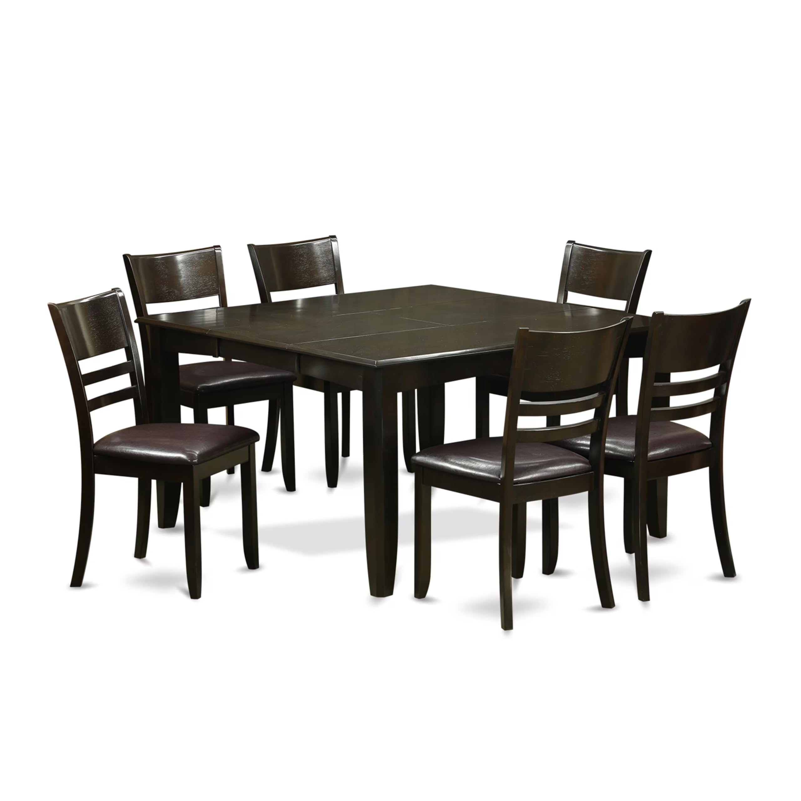 7  Pc  Dining  set-Dinette  Table  with  Leaf  and  6  Kitchen  Chairs.