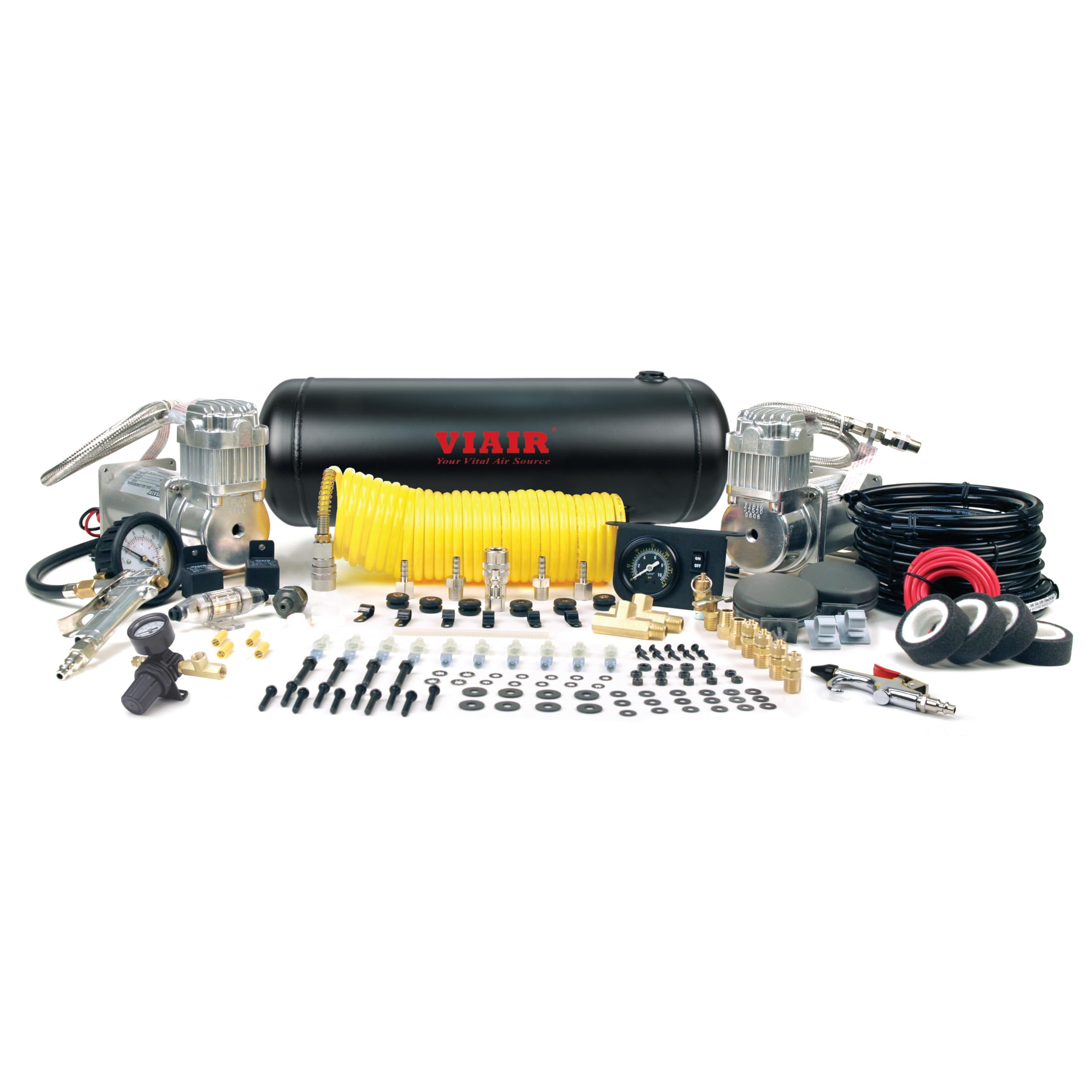 Super Duty Onboard Air System (12V, 150 PSI Compressors, 2.0 Gal. Tank)