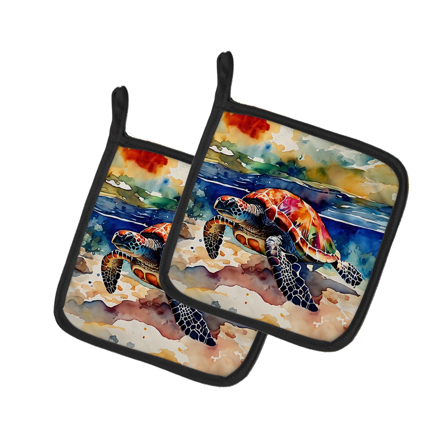 Loggerhead Sea Turtle Pair of Pot Holders