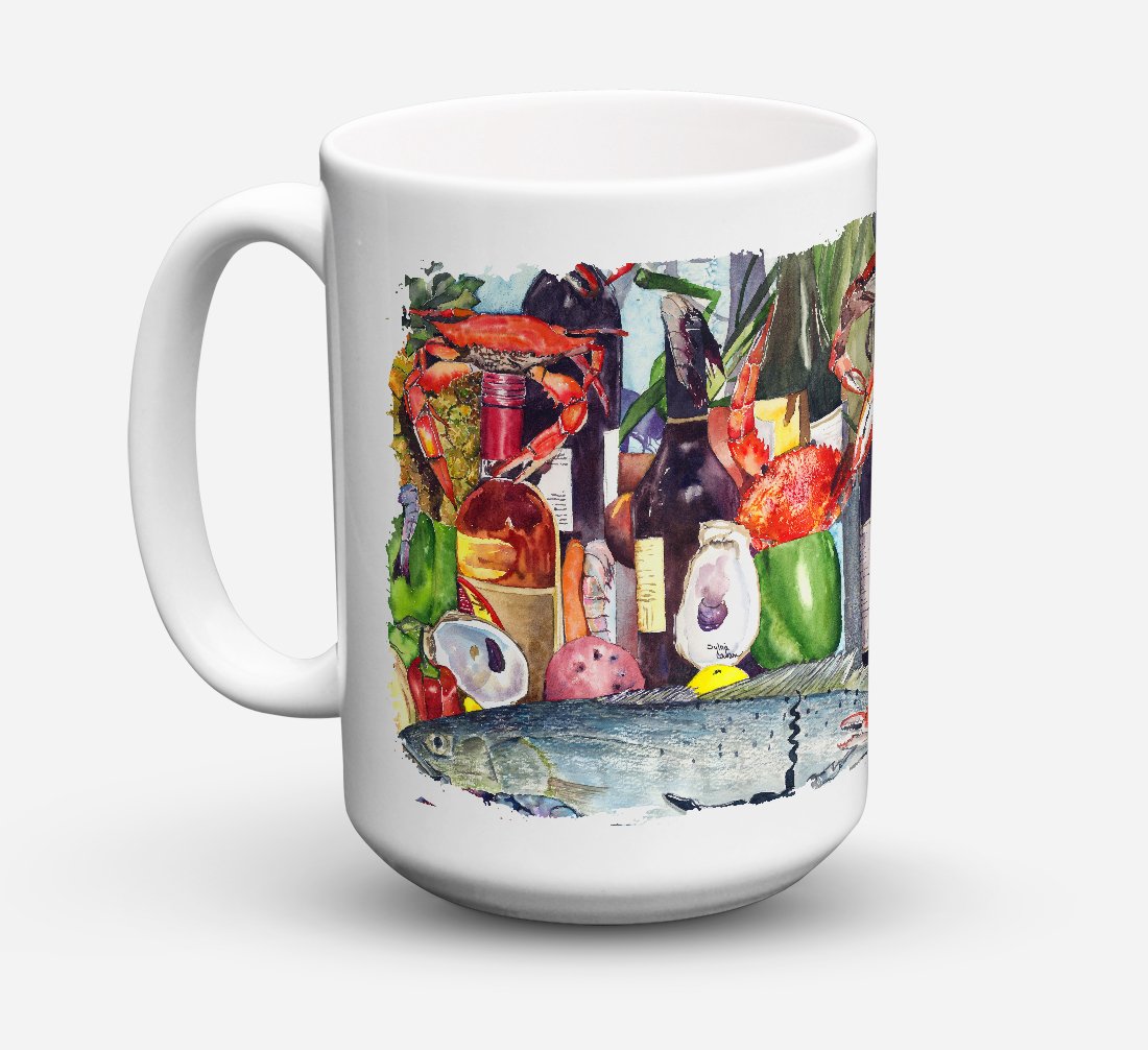 Wine and Speckled Trout Coffee Mug 15 oz