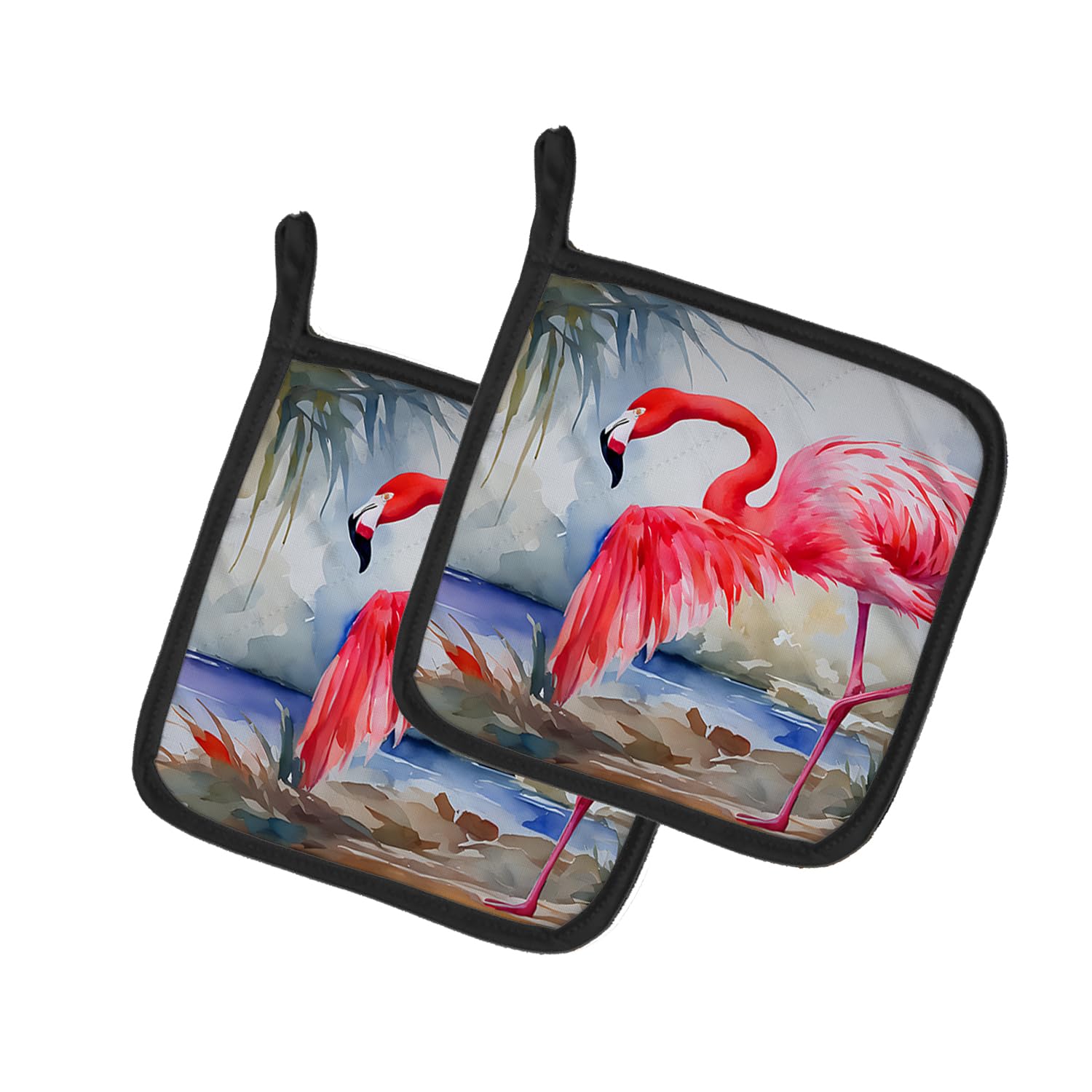 Flamingo Pair of Pot Holders