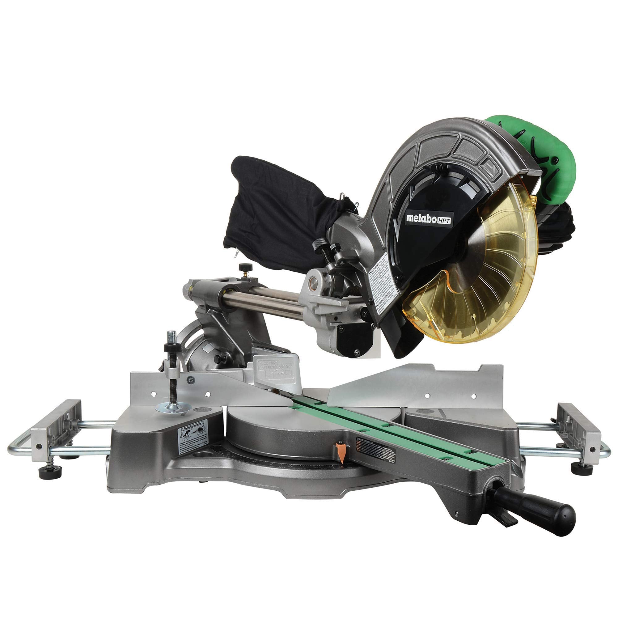 Metabo Hpt 8-12 Sliding Miter Saw Adjustable Pivot Fence 9.5 Amp Motor Electronic Speed Control (C8Fse)