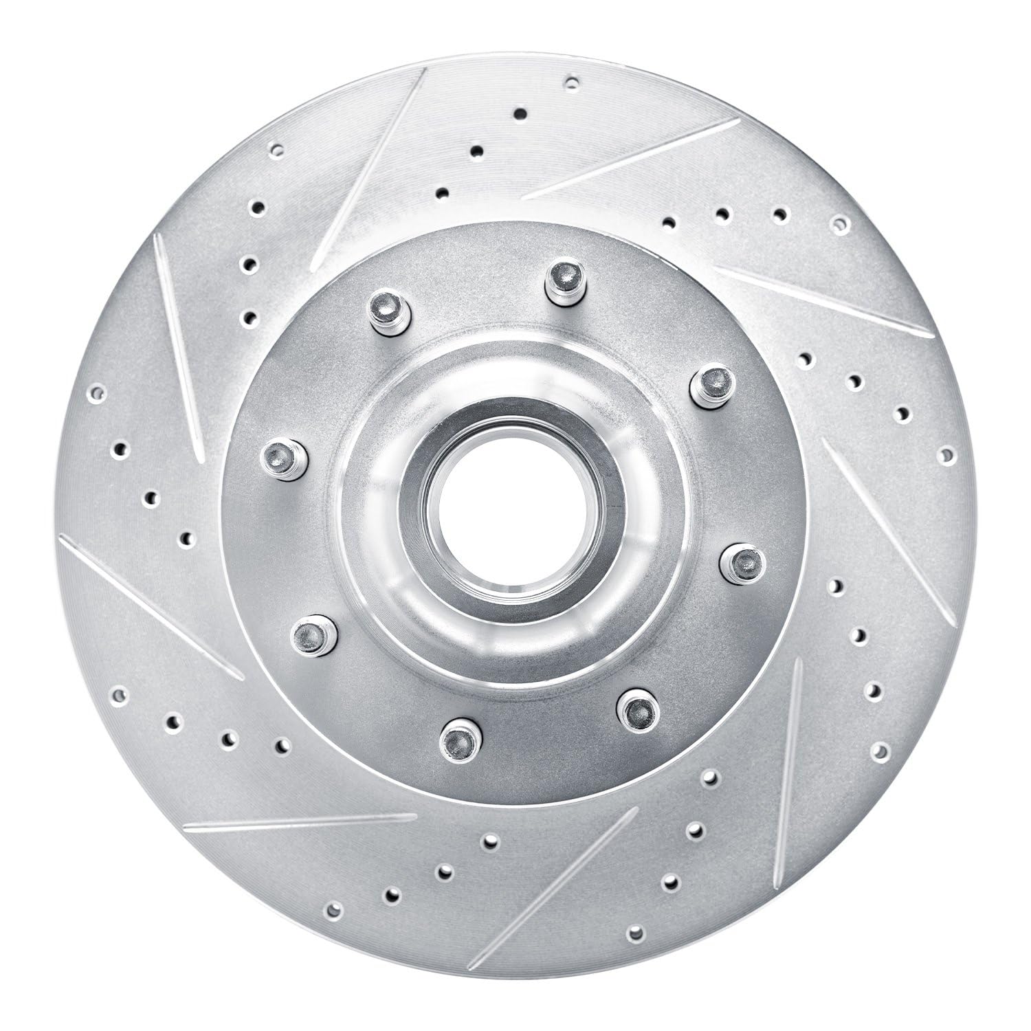 R1 Concepts Brake Rotor Drilled and Slotted Silver EDZ-54209L