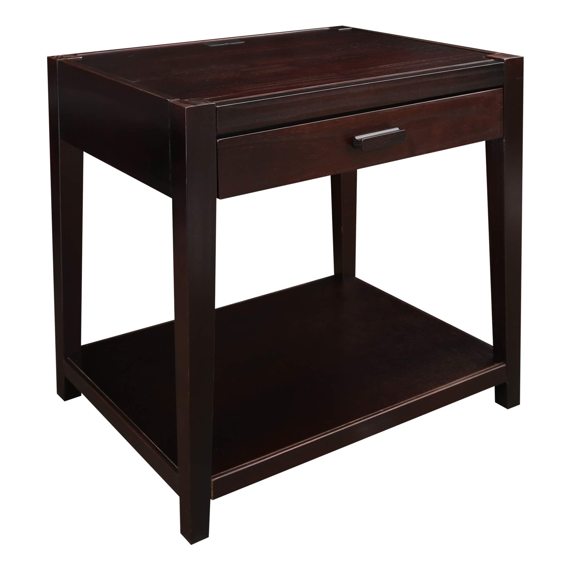 Notre Dame Nightstand with USB Port-Espresso