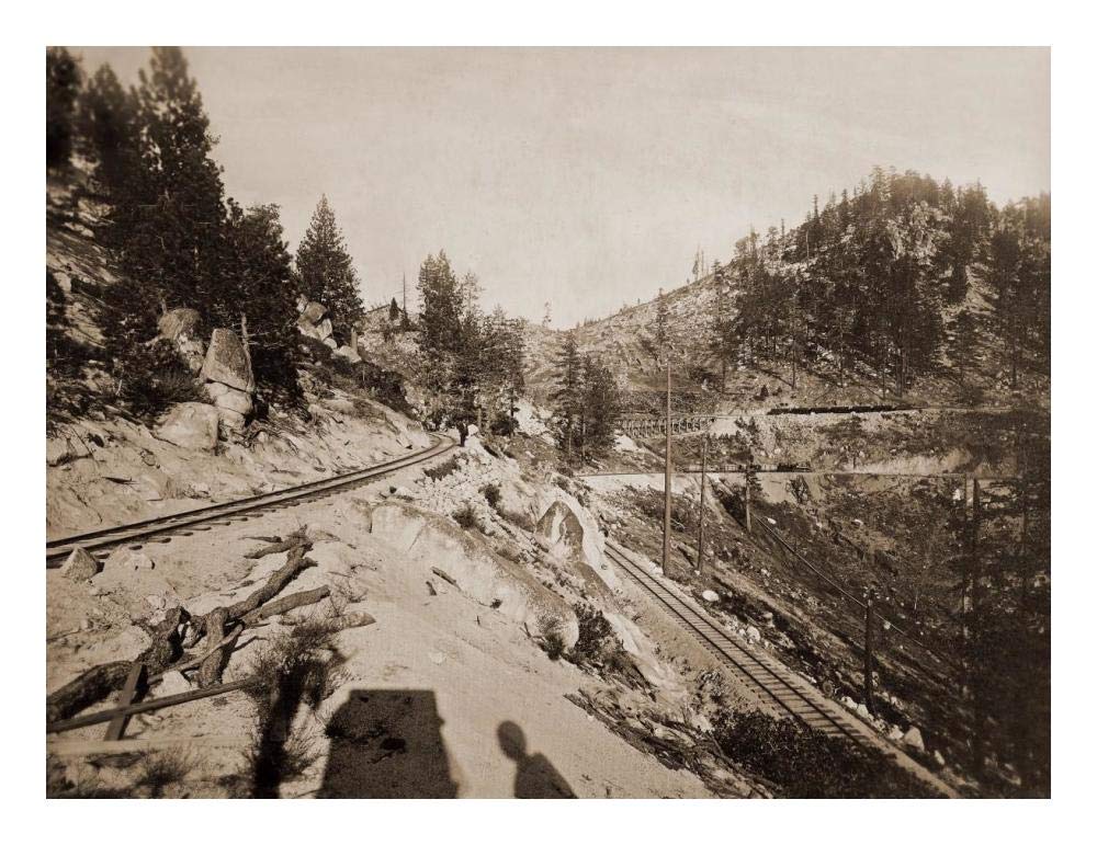 View on Lake Tahoe, California, 1877-Paper Art-24x19”