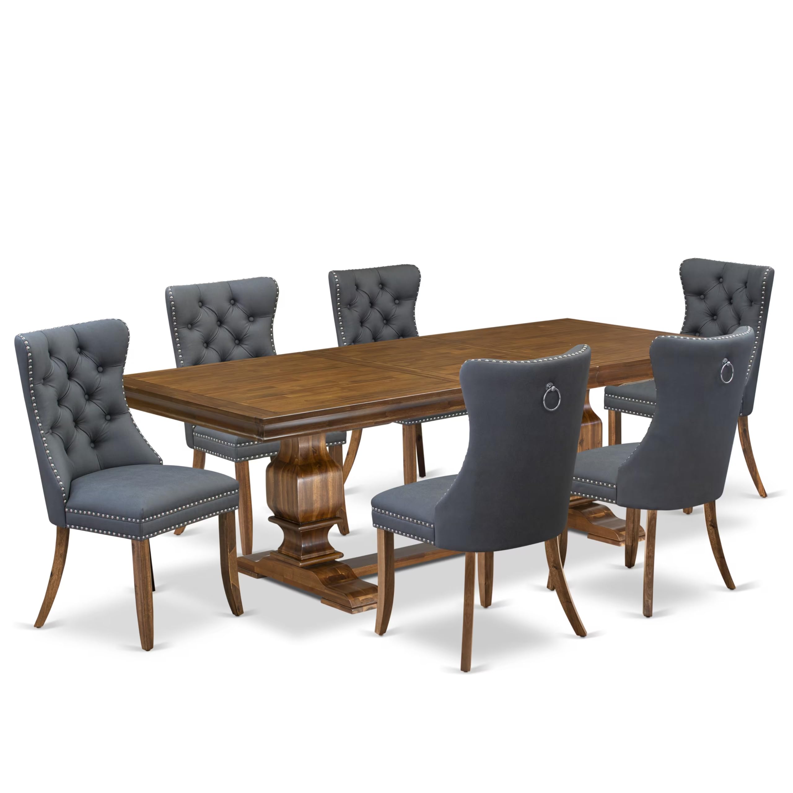 7 piece Dining room Set consists of a Kitchen Table and 6 Dinner Chairs