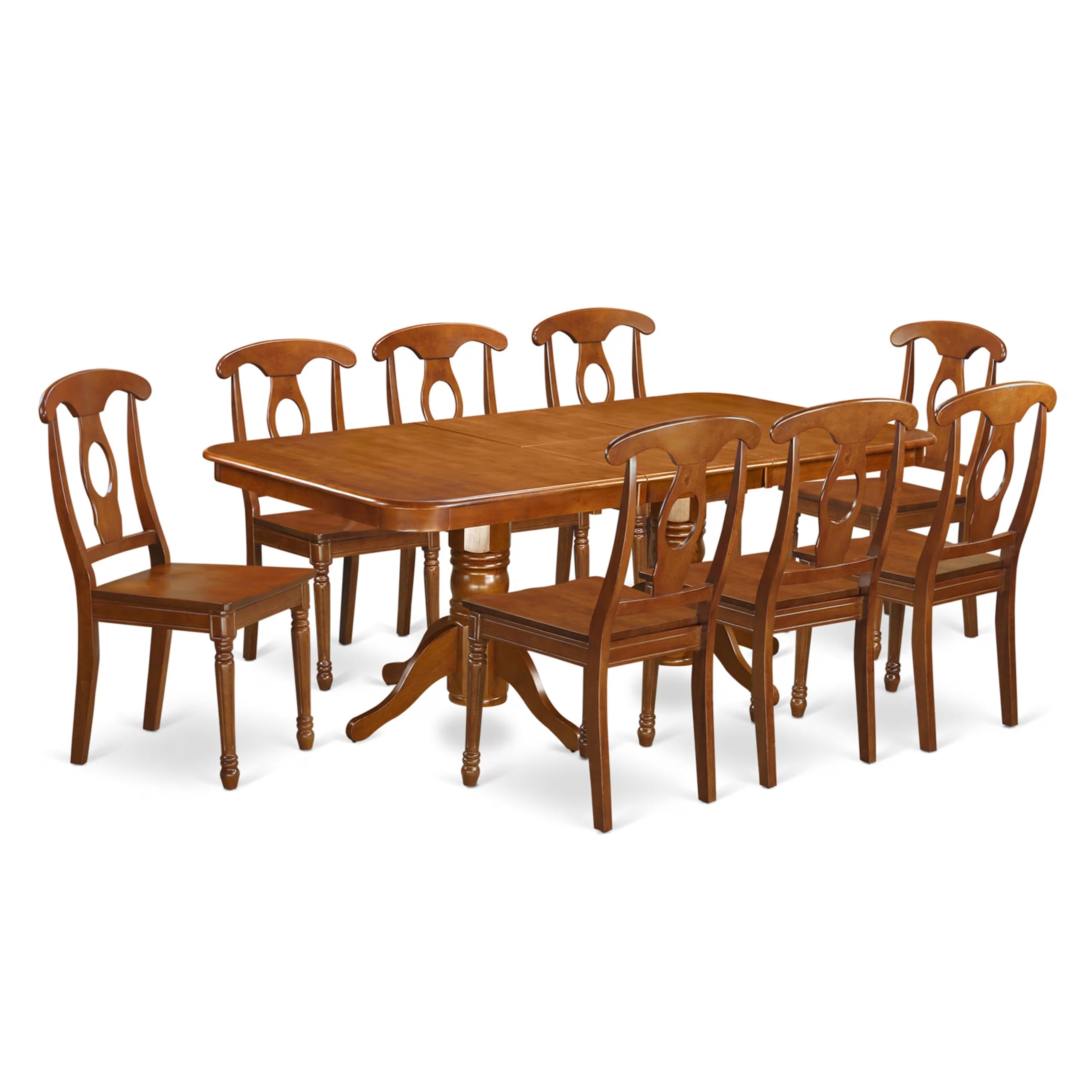 9  Pc  Dining  room  set  Table  with  Leaf  and  8  Dining  Chairs