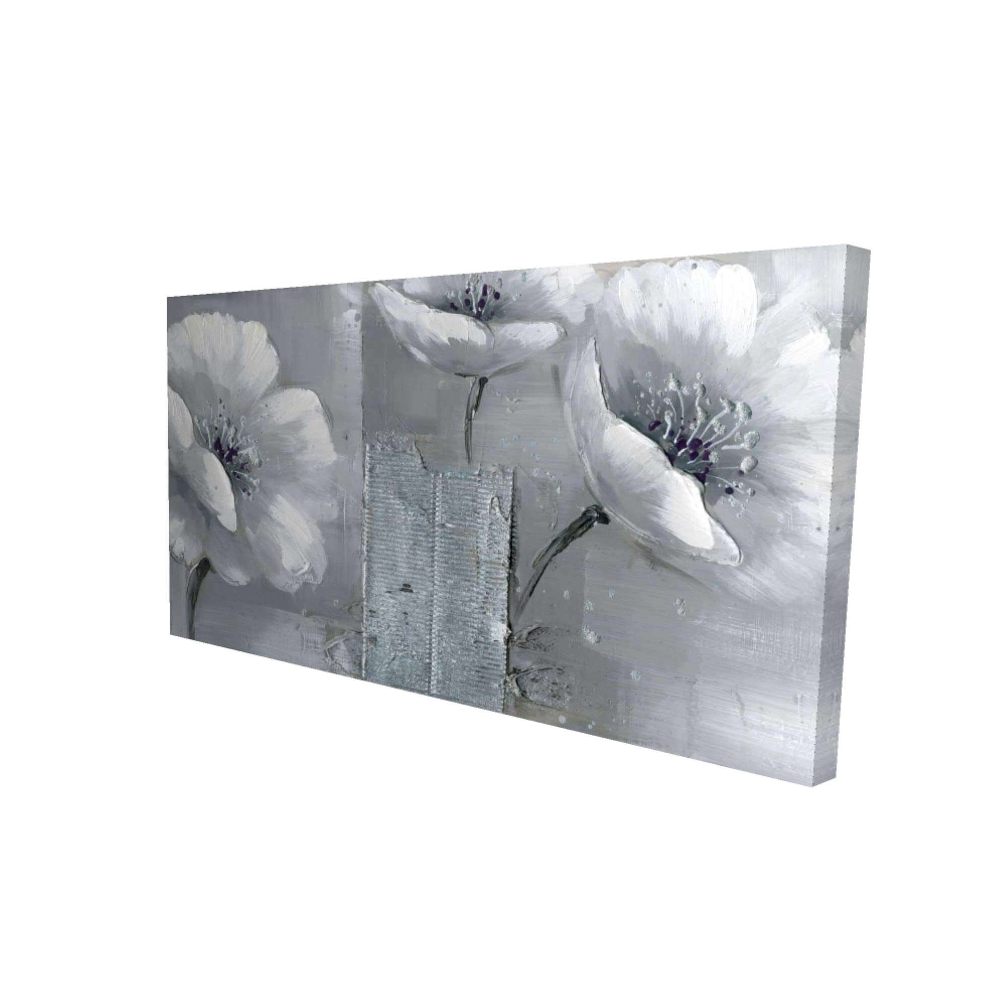 PEACEFUL BLACK & WHITE FLOWERS - Print on canvas by Begin Edition