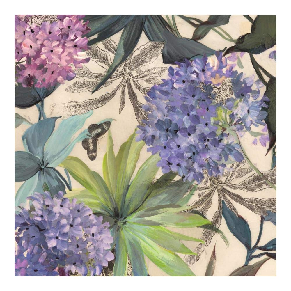 Lilac Hydrangeas-Paper Art-20x20”