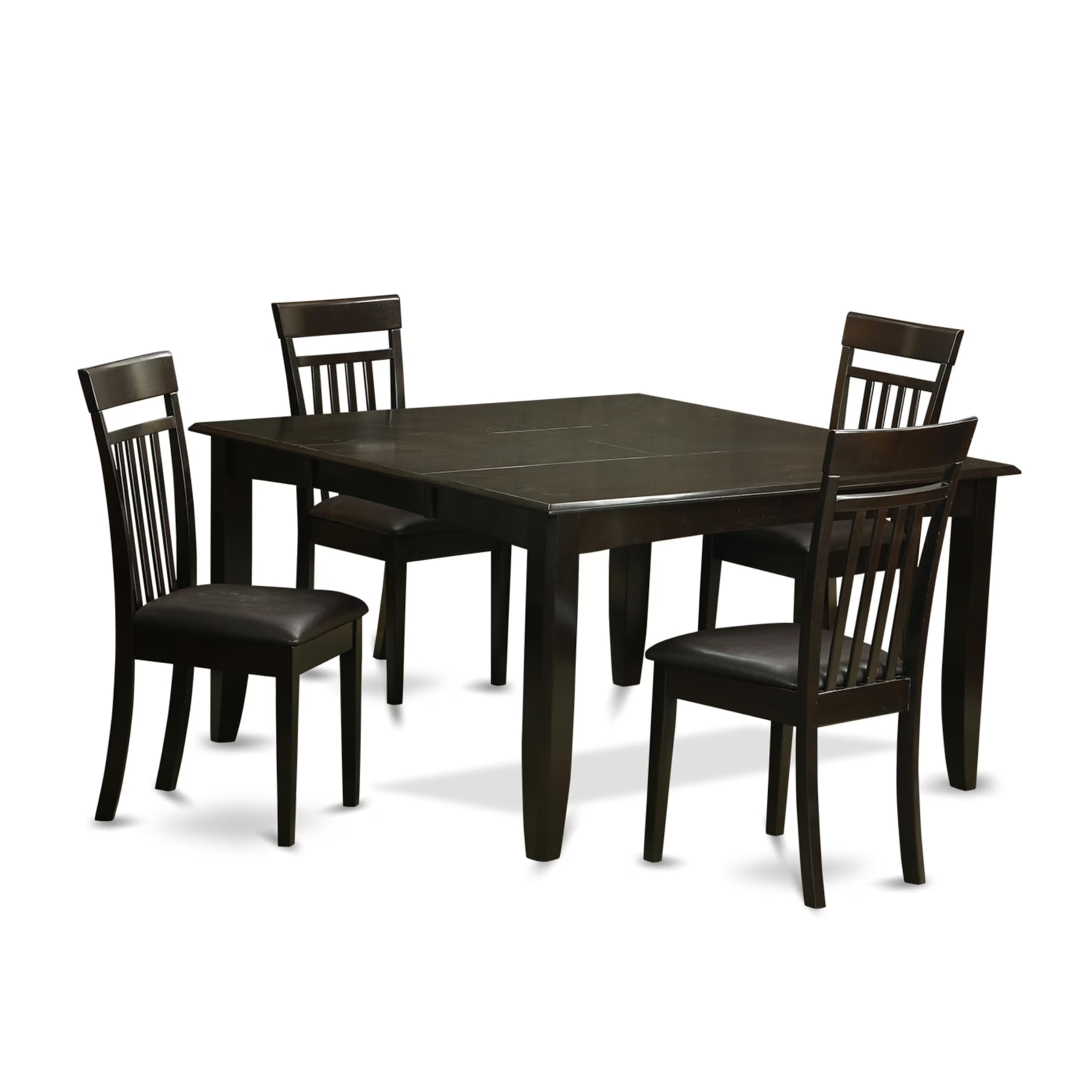 5  PC  Dining  room  set  for  4-Dinette  Table  with  Leaf  and  4  Dinette  Chairs.