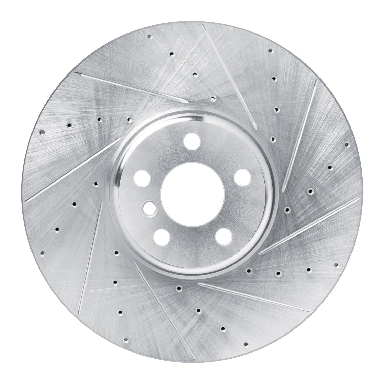 R1 Concepts Brake Rotor Drilled and Slotted Silver EDZ-31132D