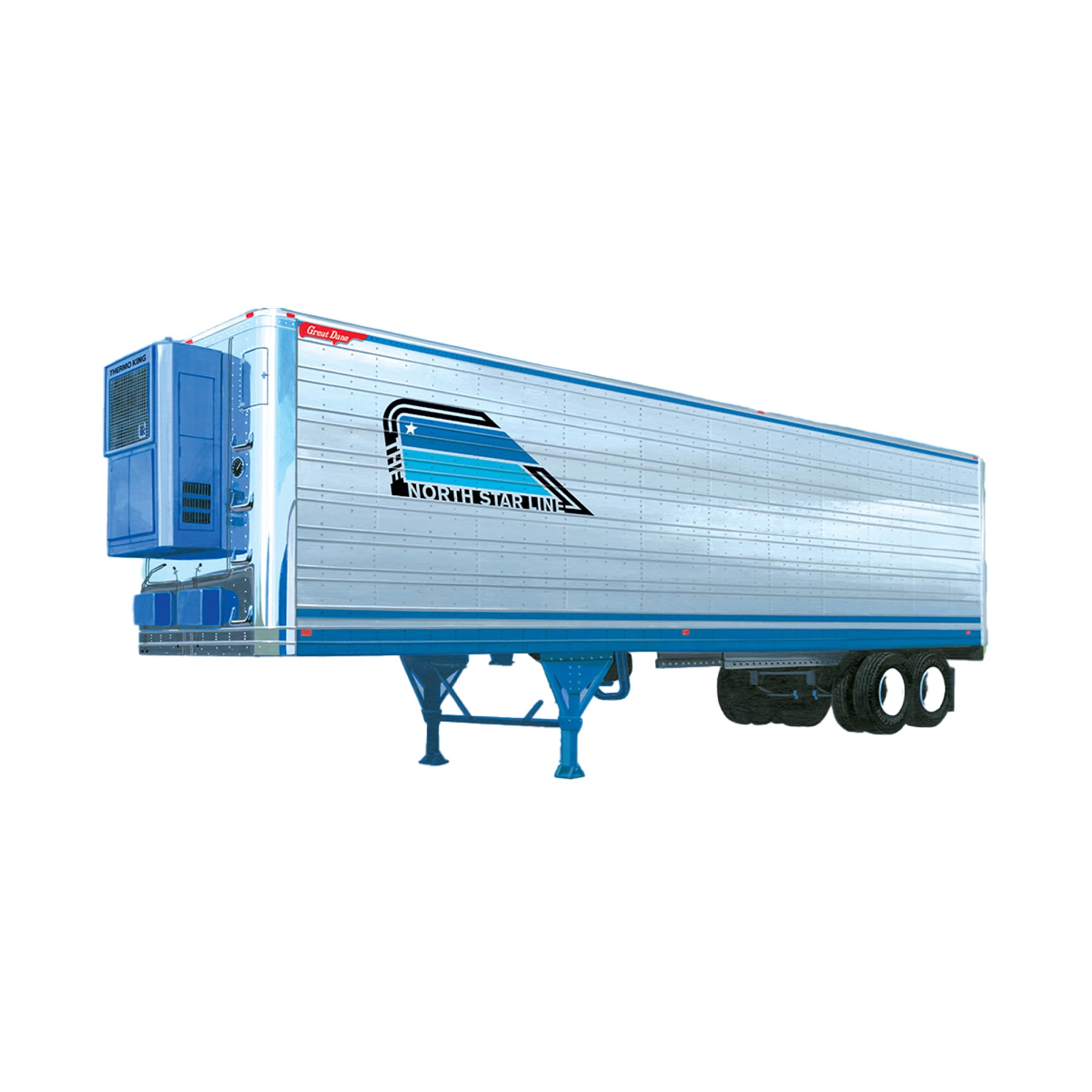 Skill 3 Model Kit Great Dane 40 Ft. Reefer Refrigerated Trailer 1/25 Scale Model by AMT