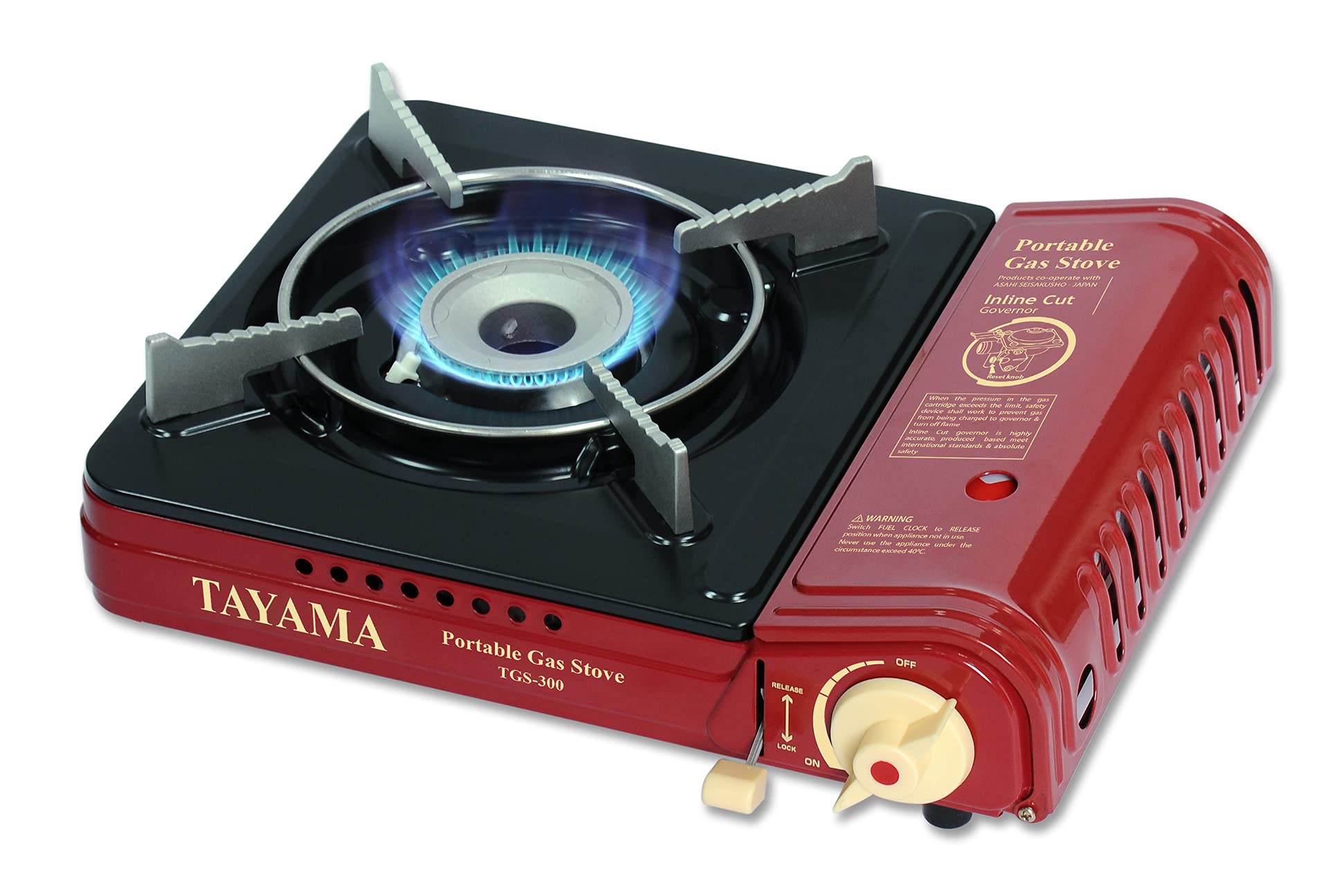 Tayama Portable Butane Gas Stove, Red