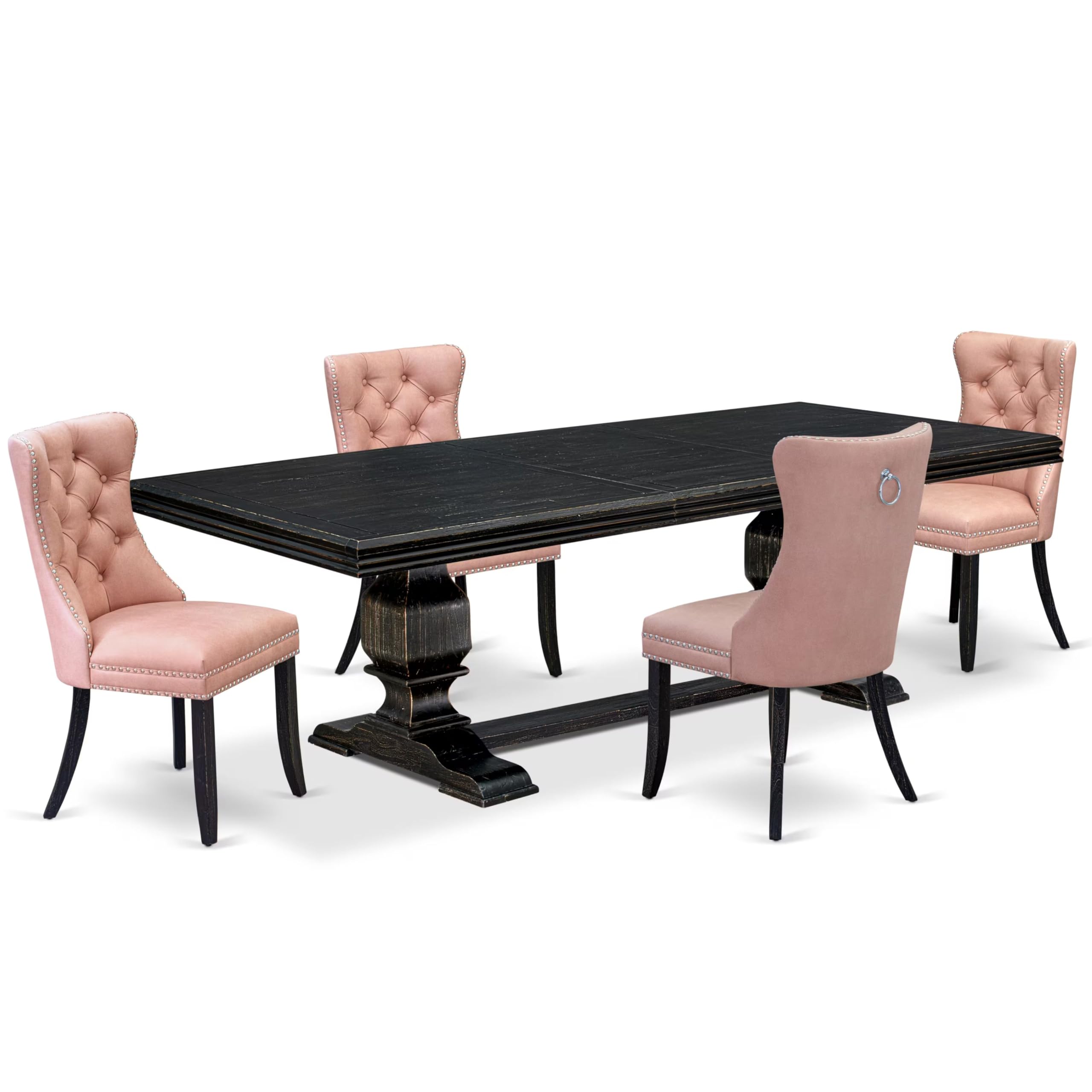 5 Pieces Modern Dining Set a Rectangle Kitchen Table and 4 Dining Chairs
